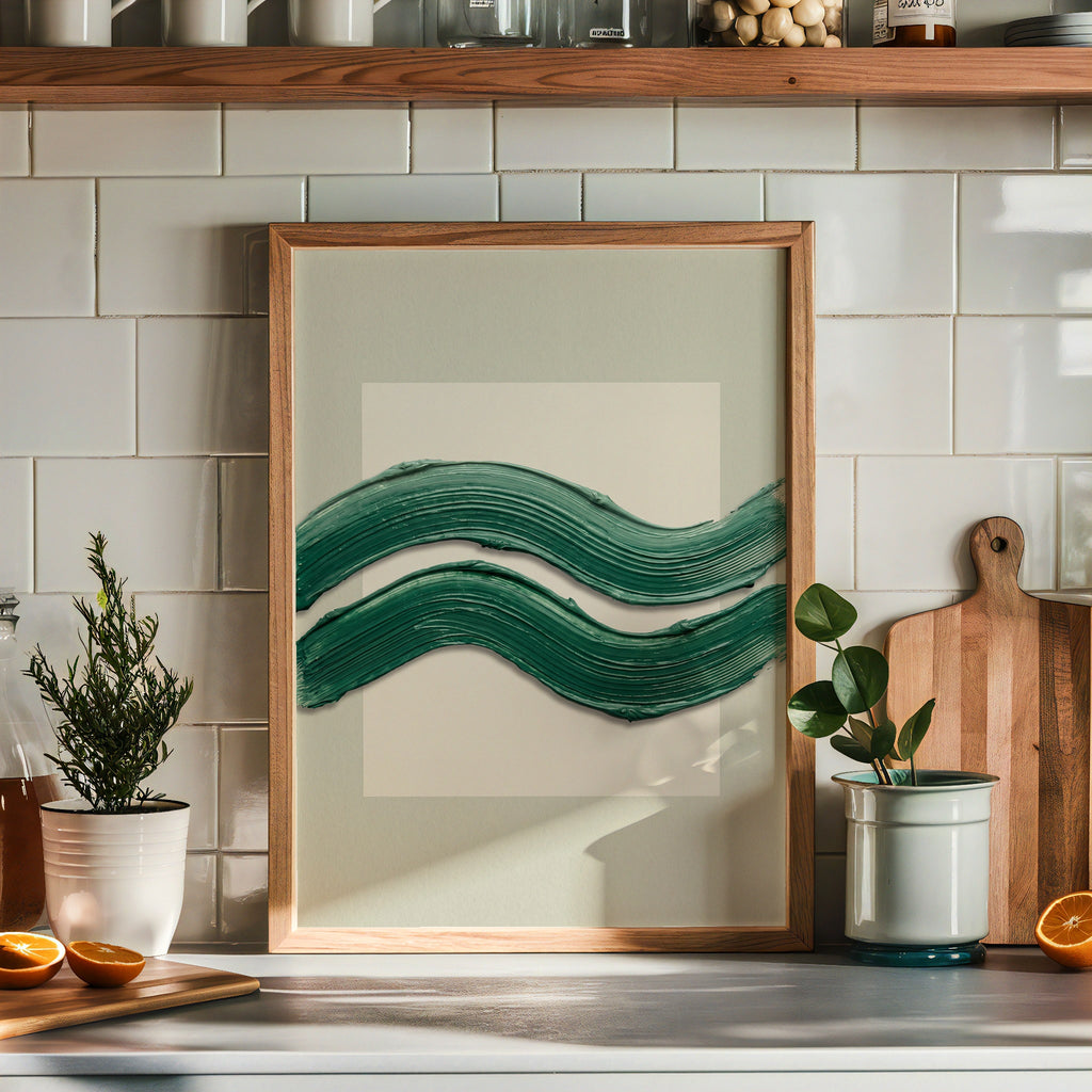 Emerald Waves Poster – i rum 3