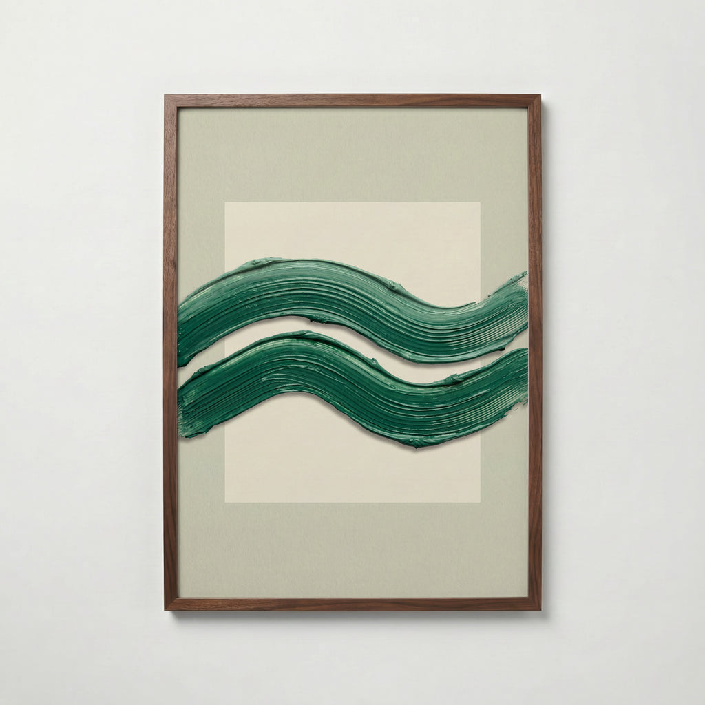 Emerald Waves Poster – valnötsram