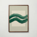 Emerald Waves Poster – valnötsram