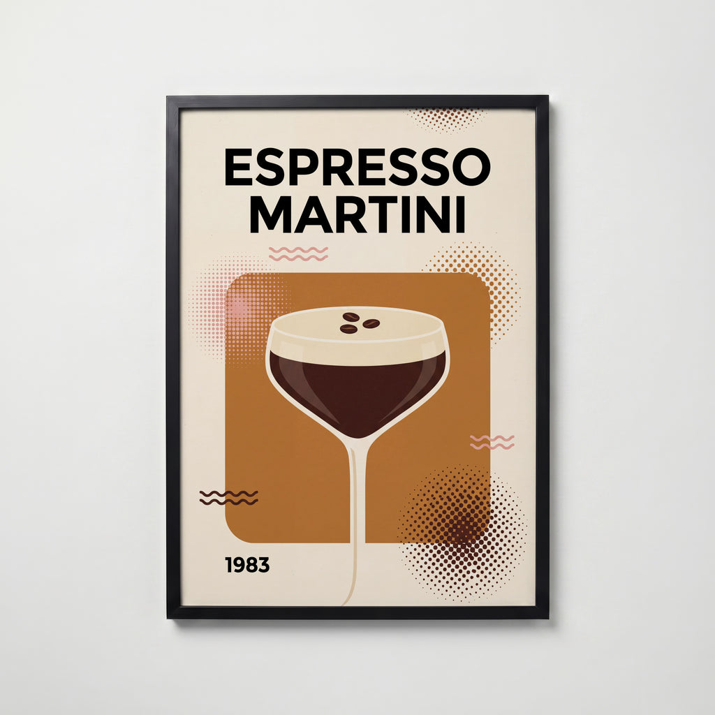 Espresso Martini Poster – svart ram