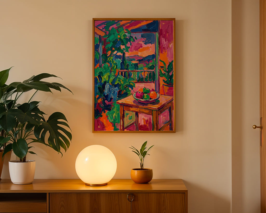Fauvist Garden Poster – i rum 2
