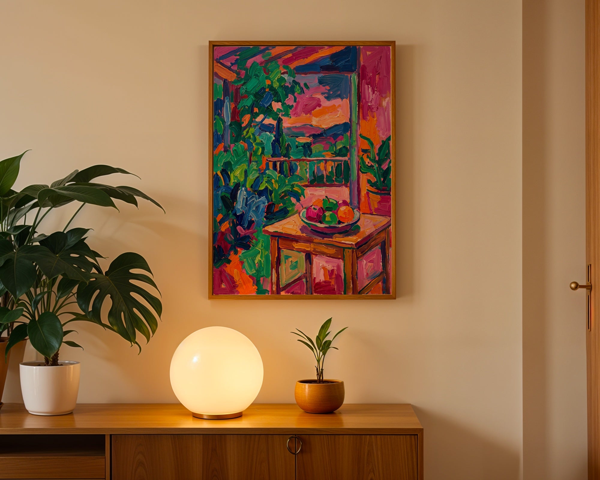 Fauvist Garden Poster – i rum 2