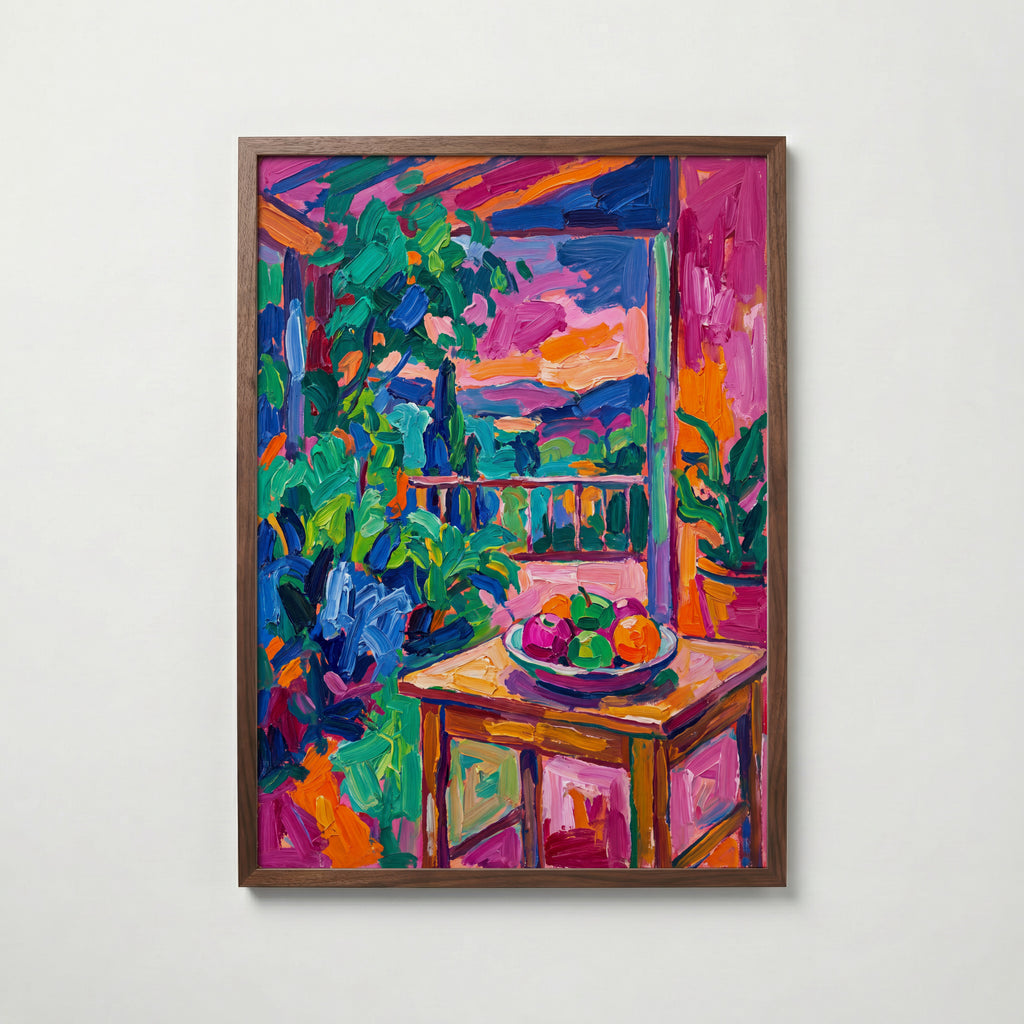 Fauvist Garden Poster – valnötsram