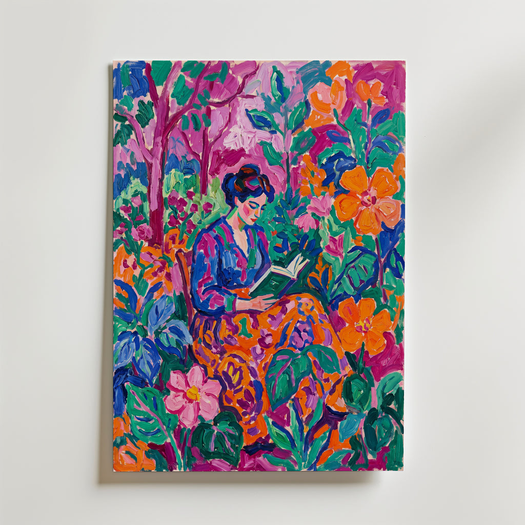 Fauvist Reader Poster – canvas utan passepartout
