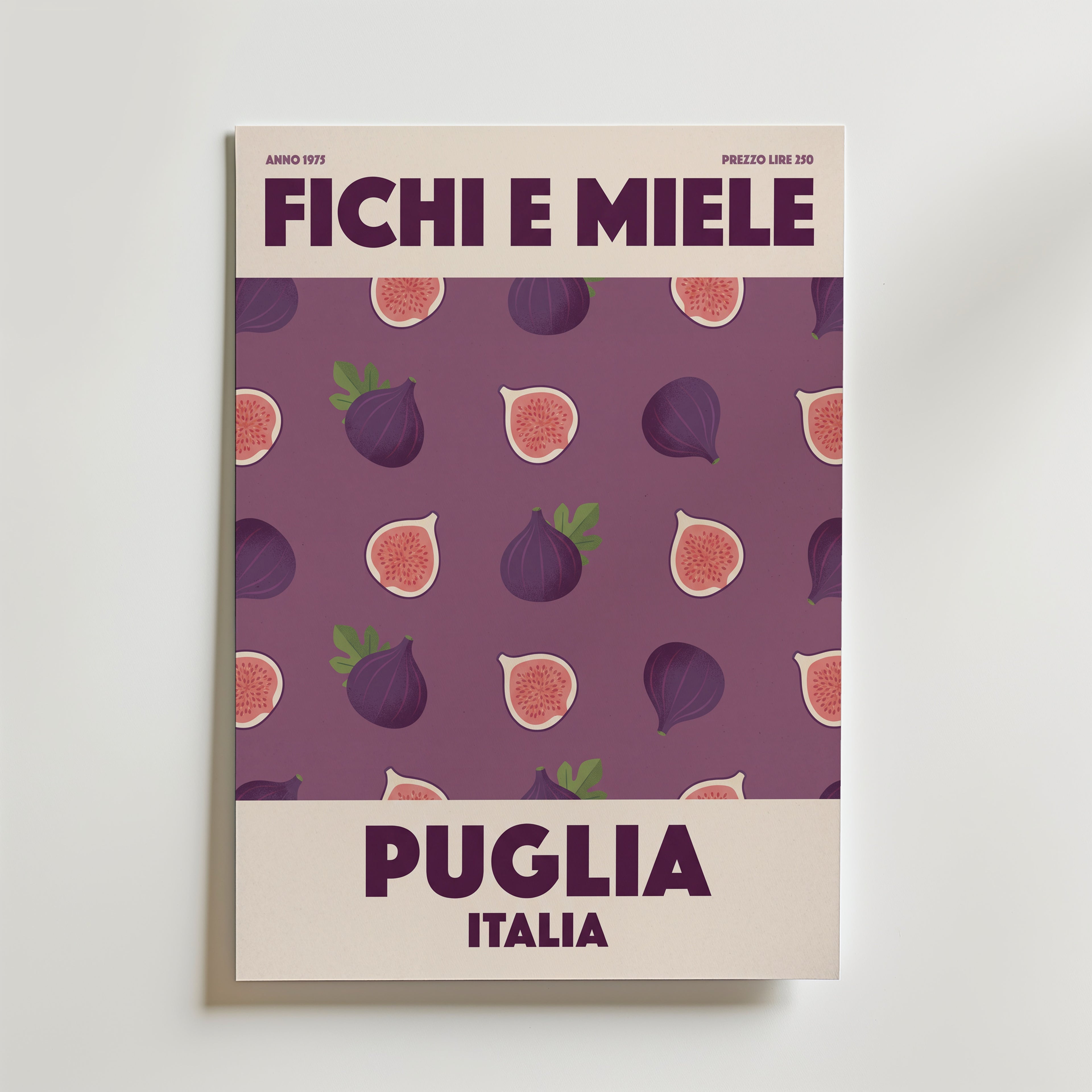 Figs and Honey Poster – canvas utan passepartout
