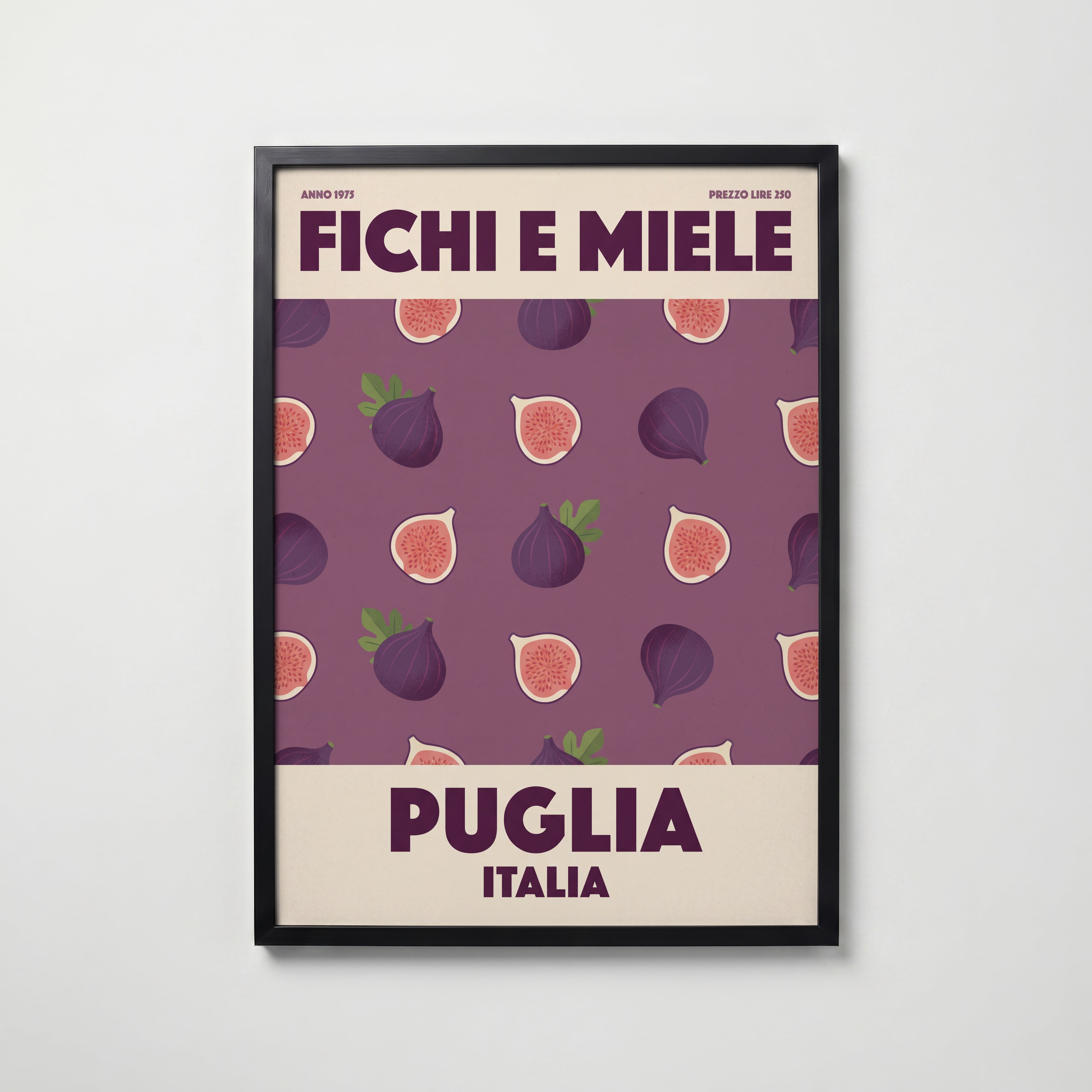Figs and Honey Poster – svart ram