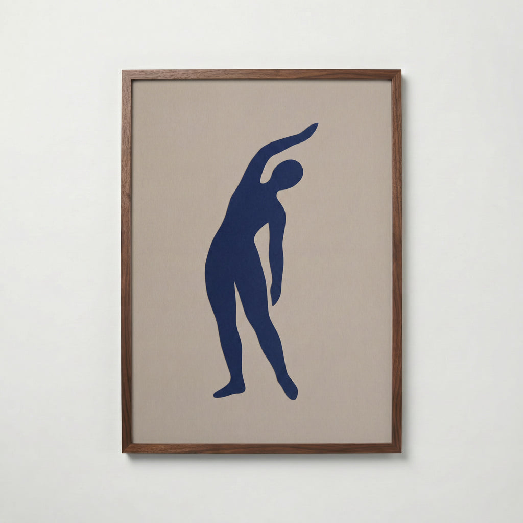 Blue Figure II Poster – valnötsram