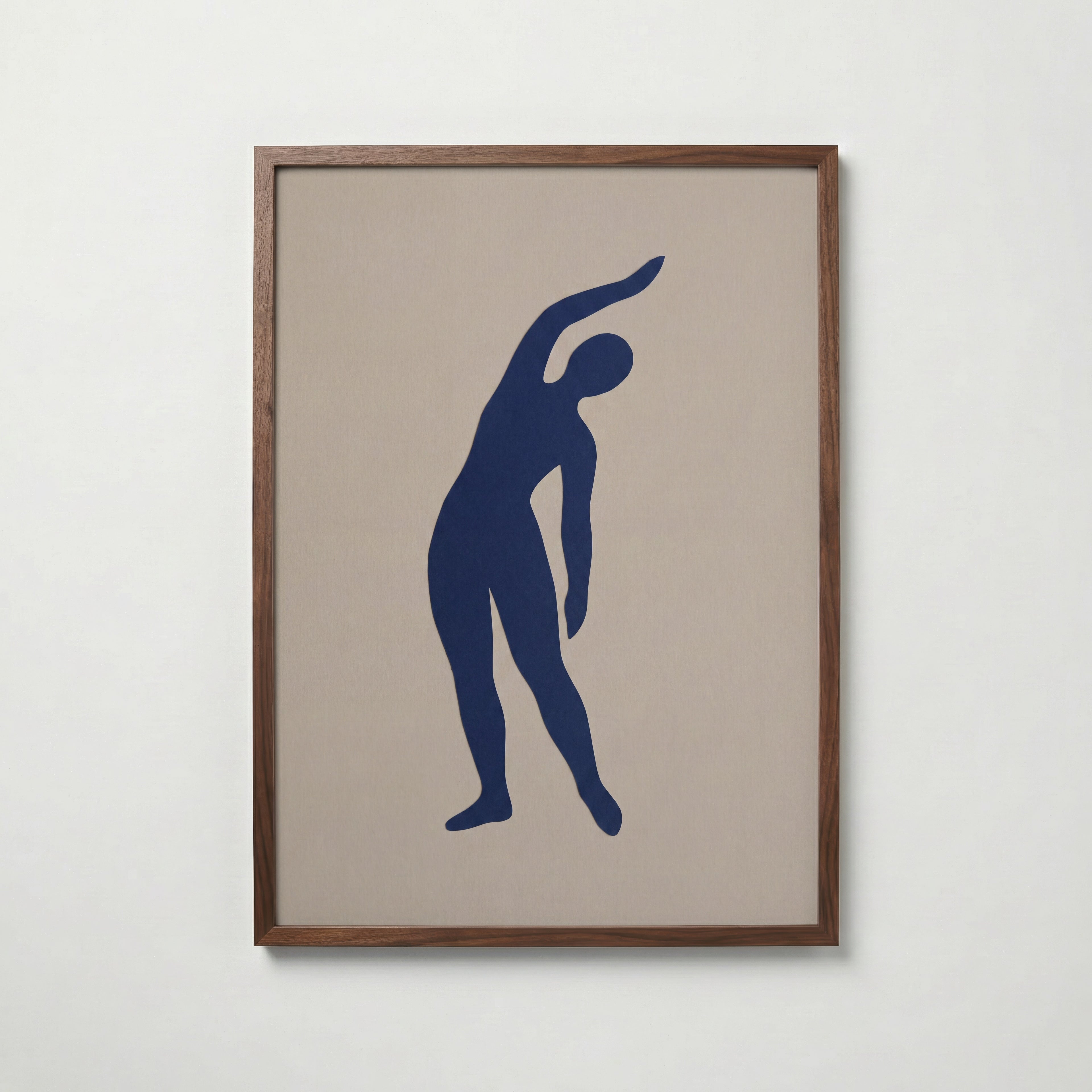 Blue Figure II Poster – valnötsram
