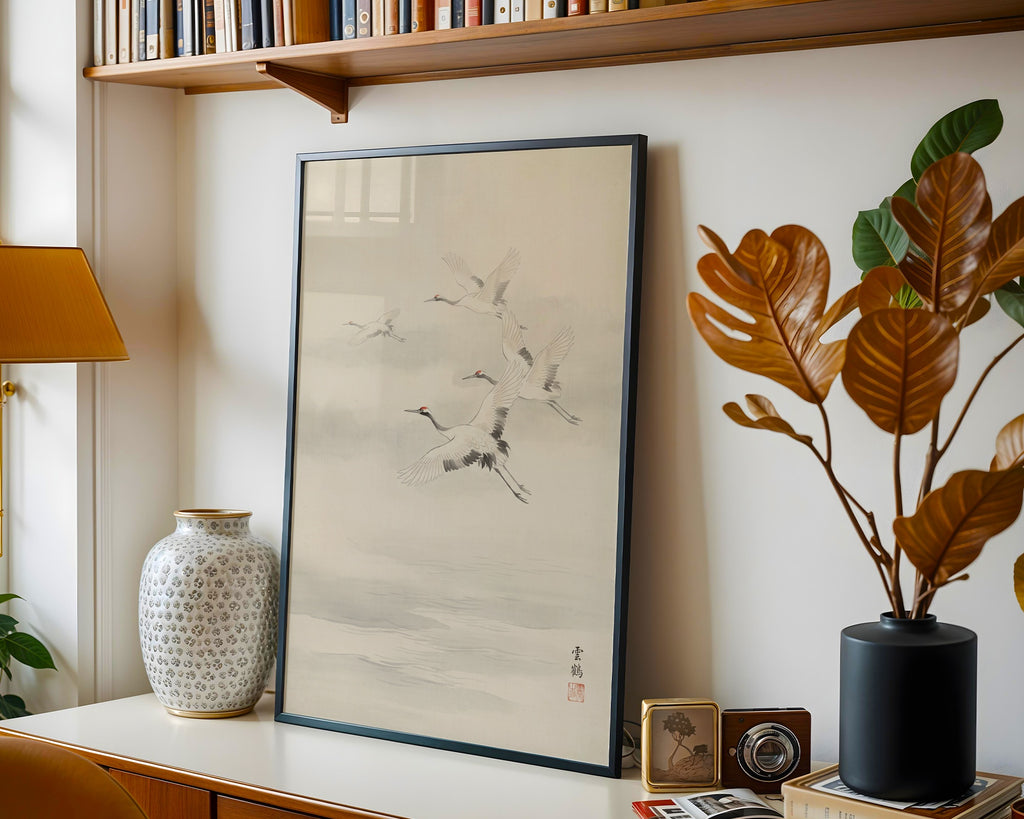 Flying Cranes Poster – i rum 1