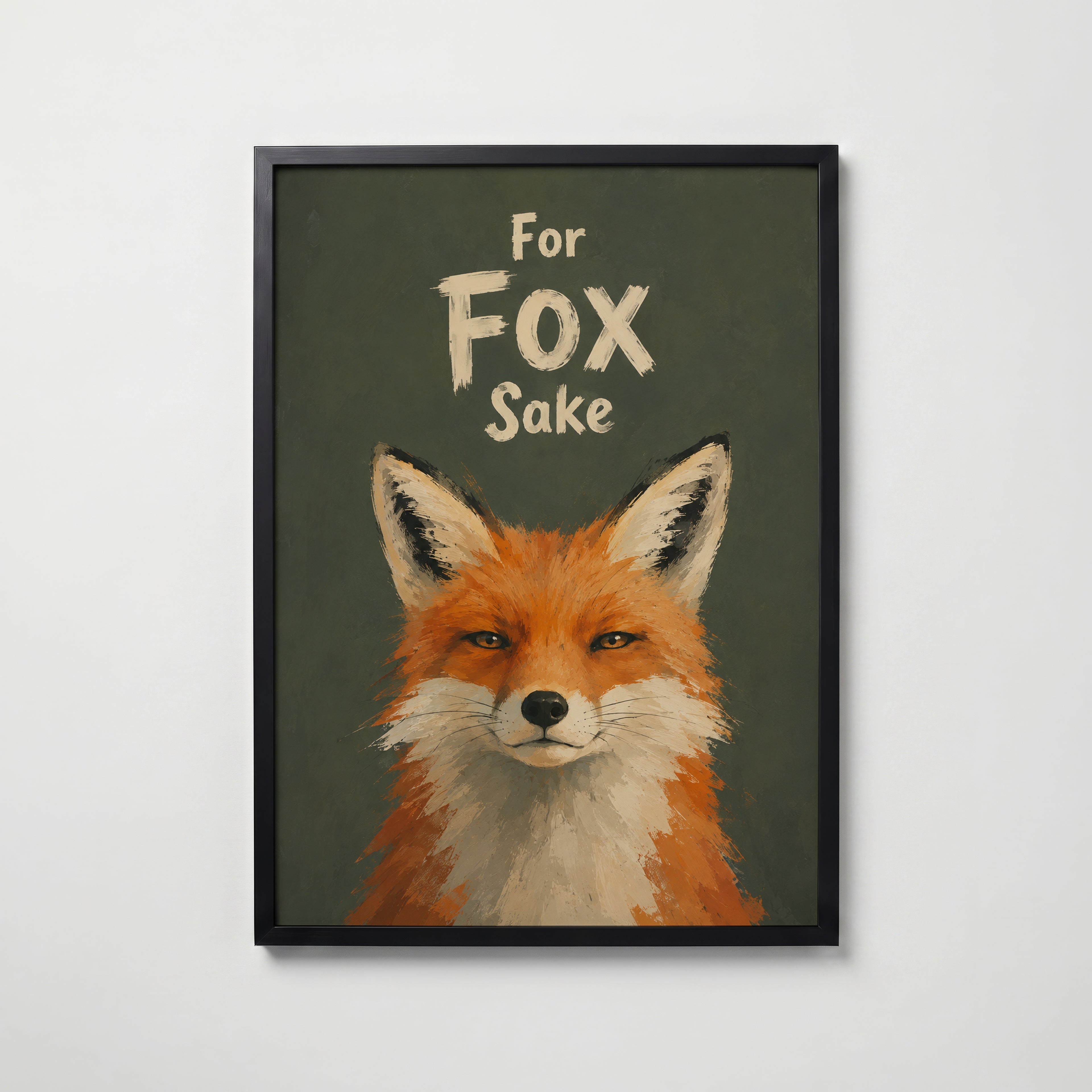 For Fox Sake Poster – svart ram