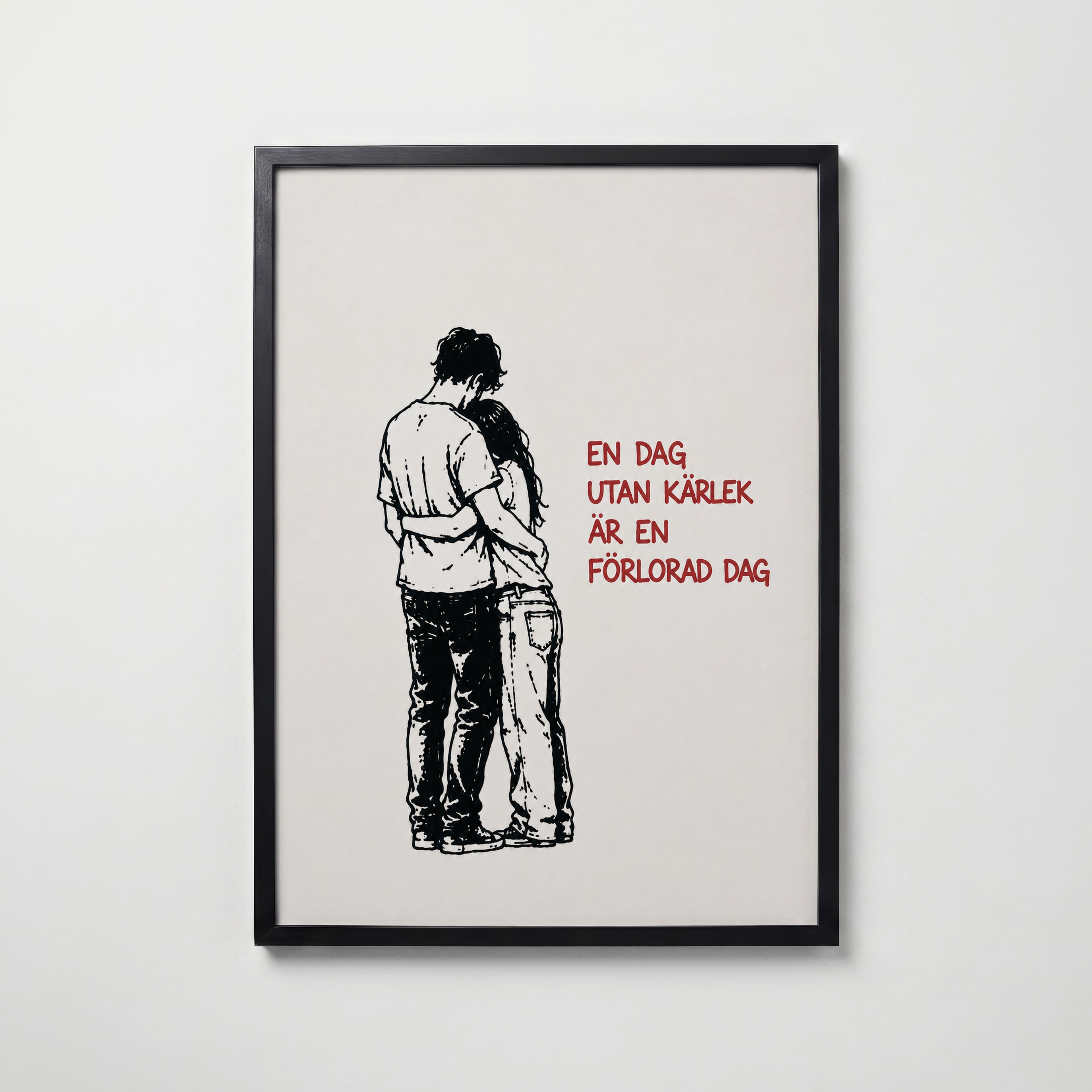 Förlorad Dag Poster – svart ram