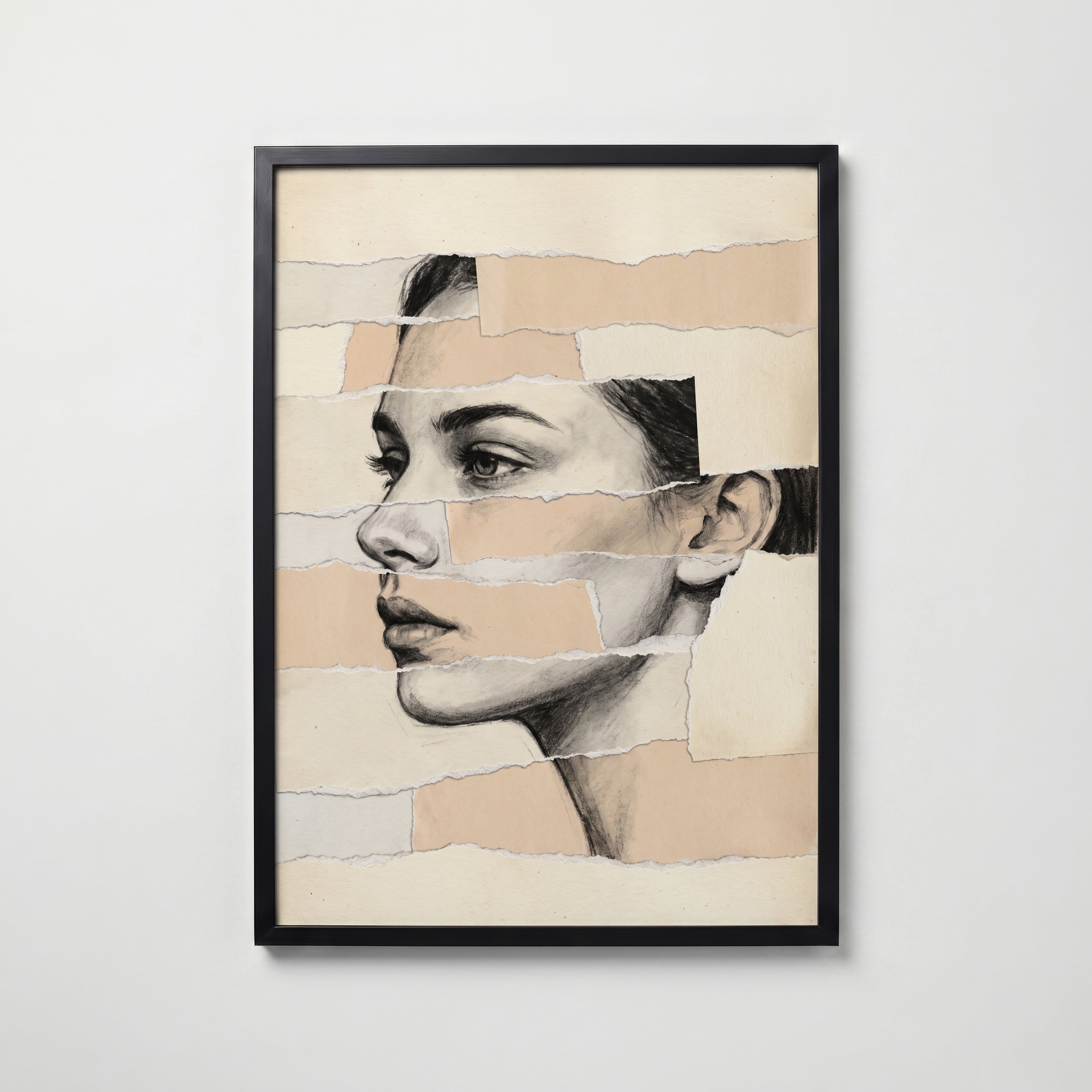 Fragmented Woman Poster – svart ram