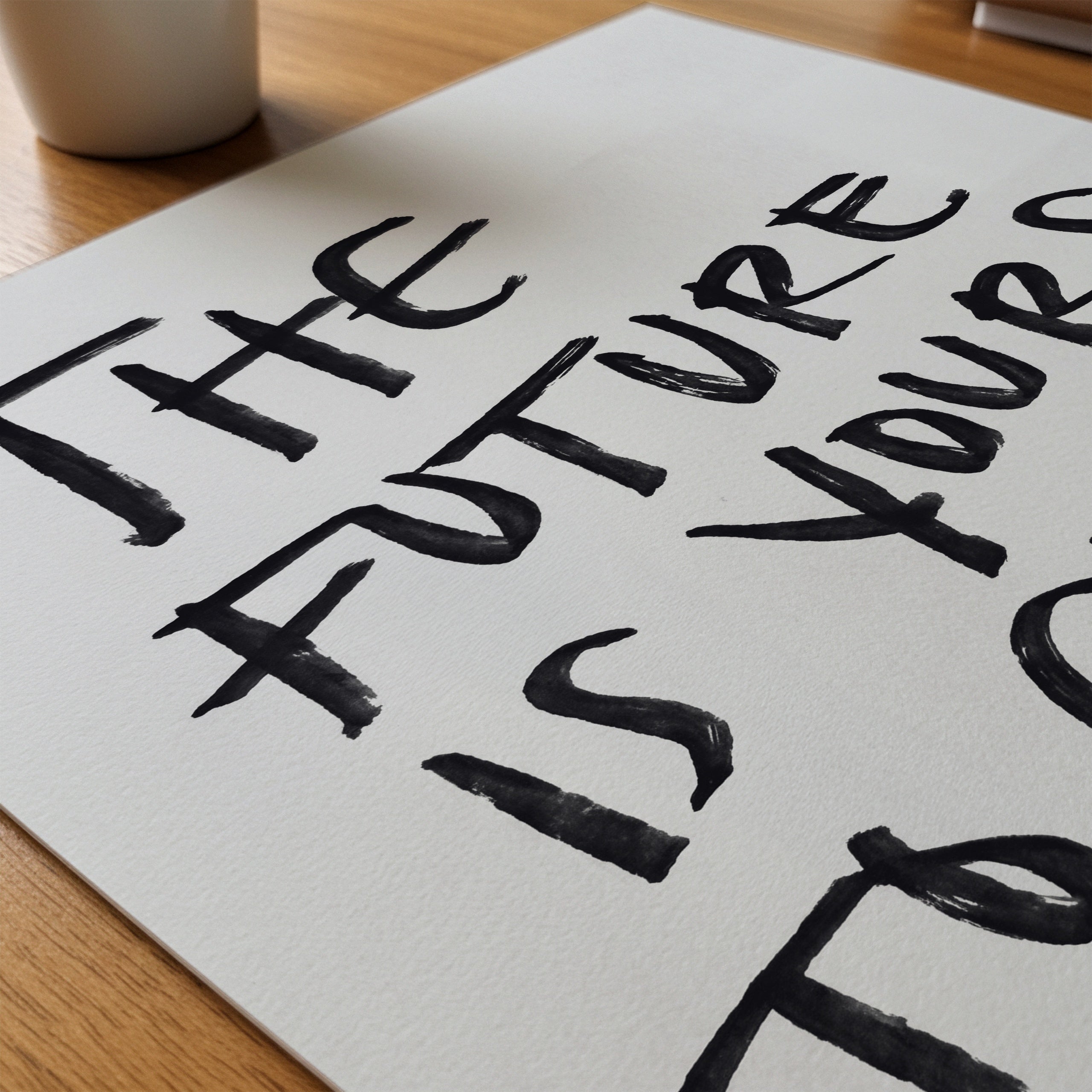 Future Is Yours Poster – närbild på papper