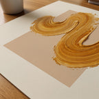 Gilded Curve Poster – närbild på papper