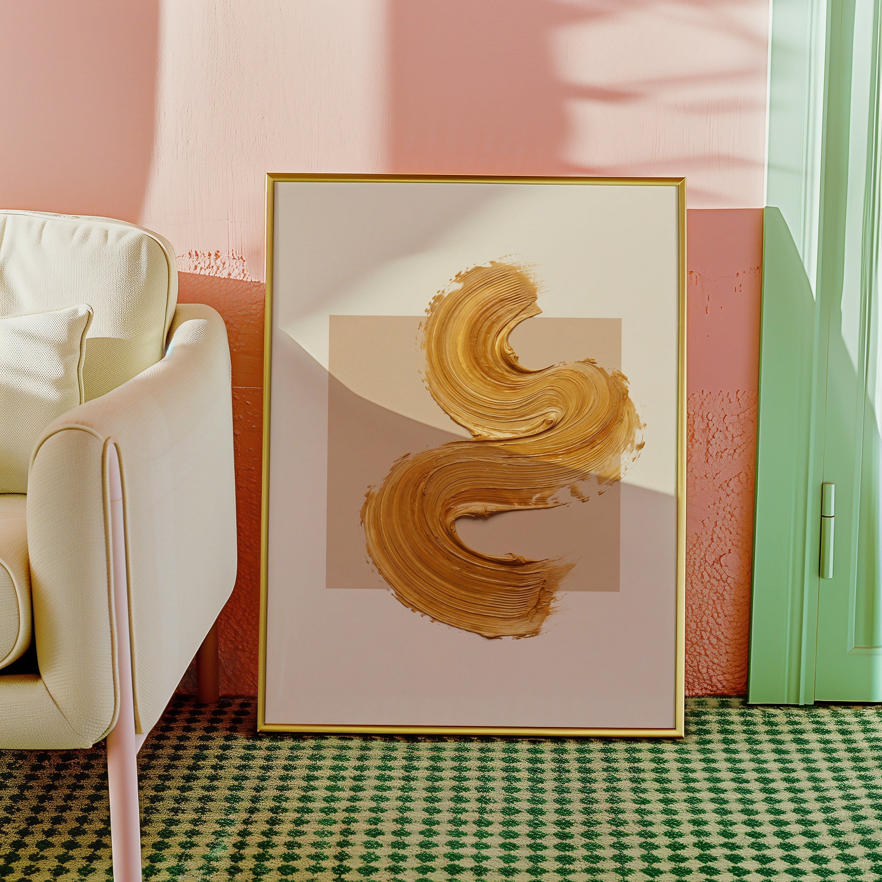 Gilded Curve Poster – i rum 1