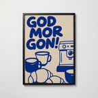 God Morgon Poster – svart ram