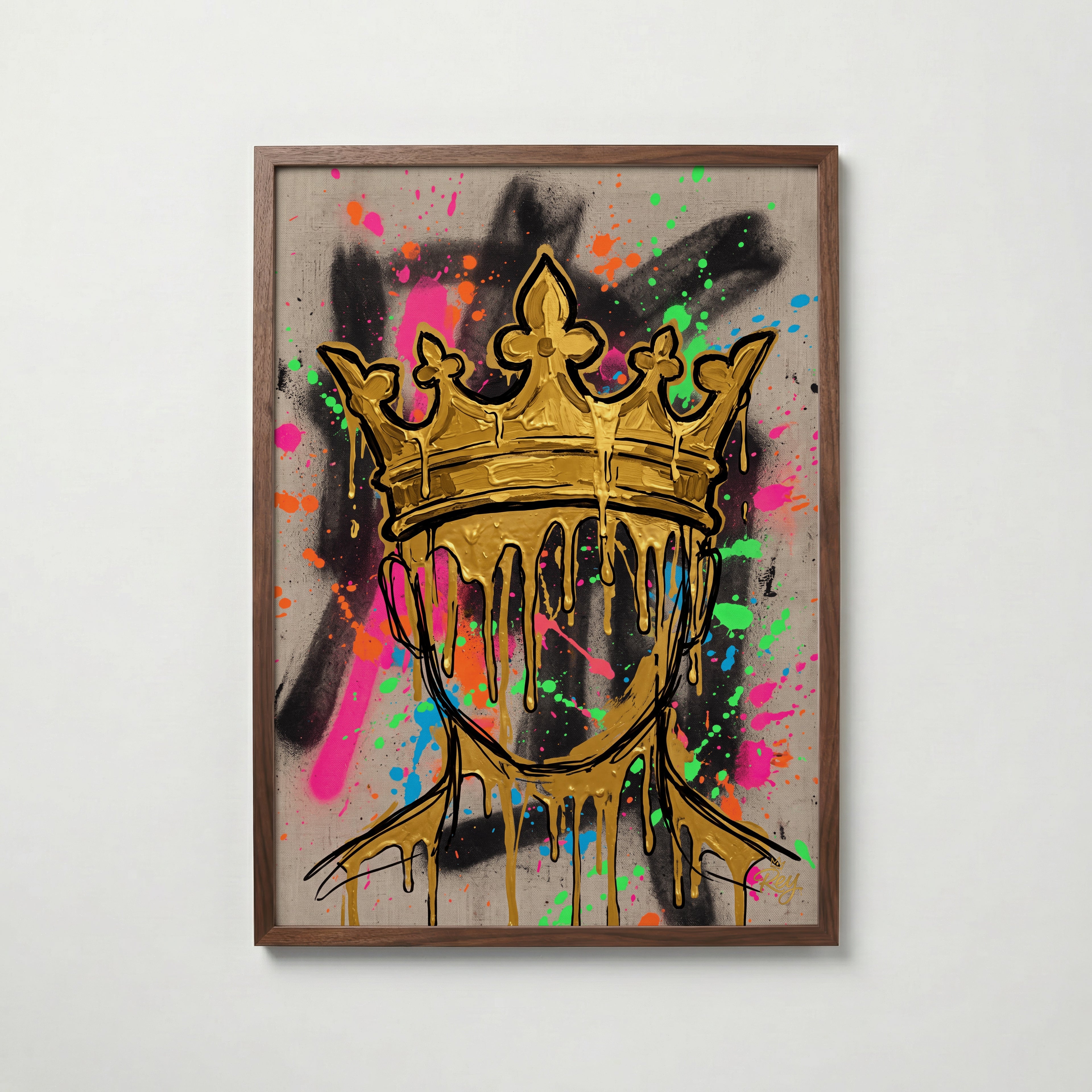 Golden Crown Poster – valnötsram