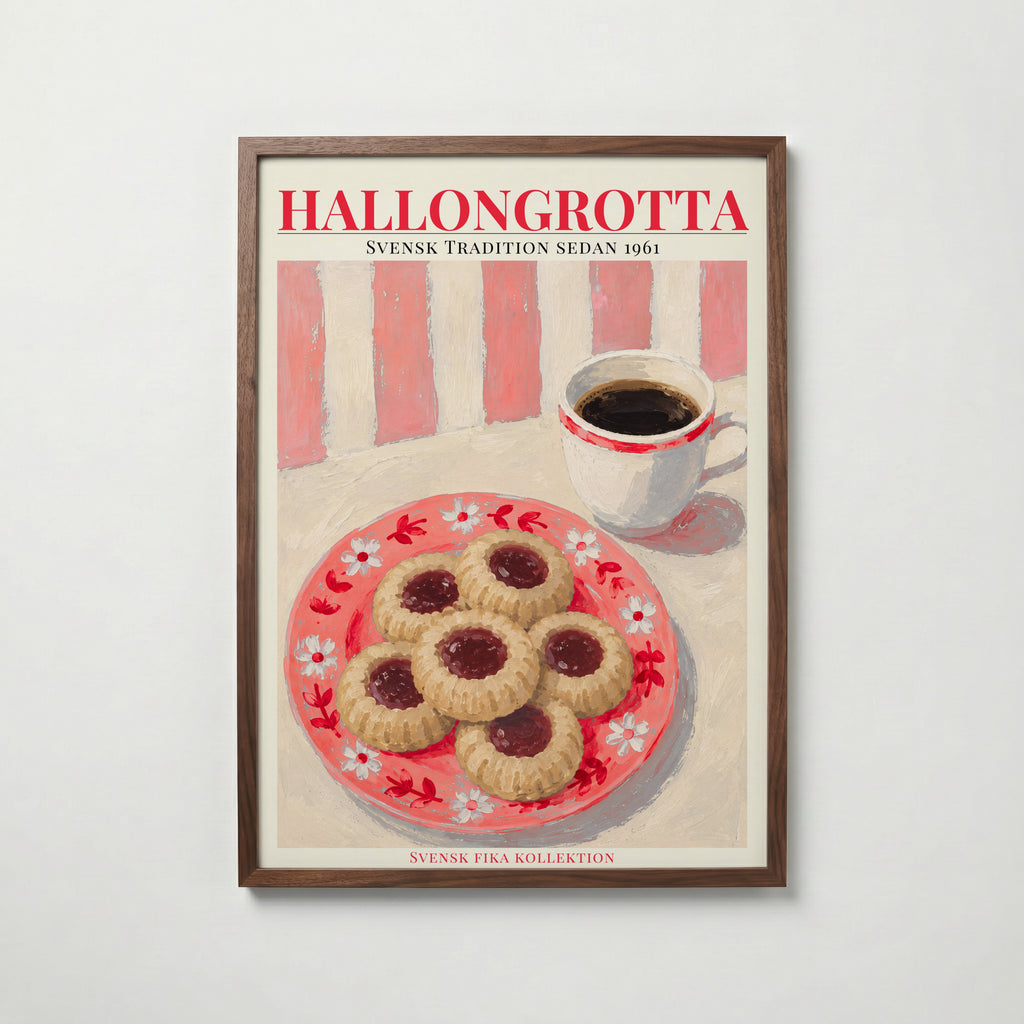 Hallongrotta Poster – valnötsram