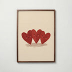 Heart Friends Poster – valnötsram