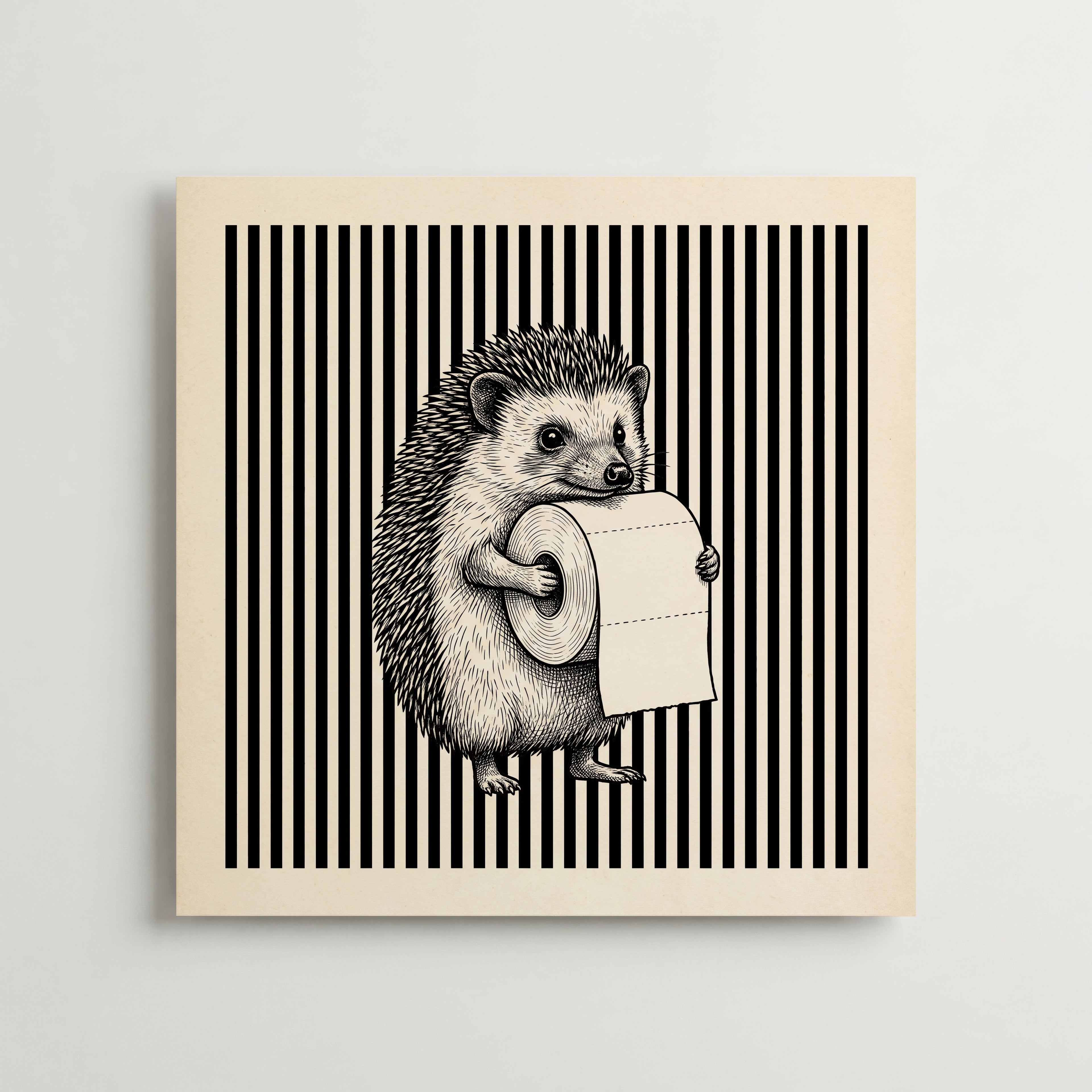 Bathroom Hedgehog Poster – produktbild