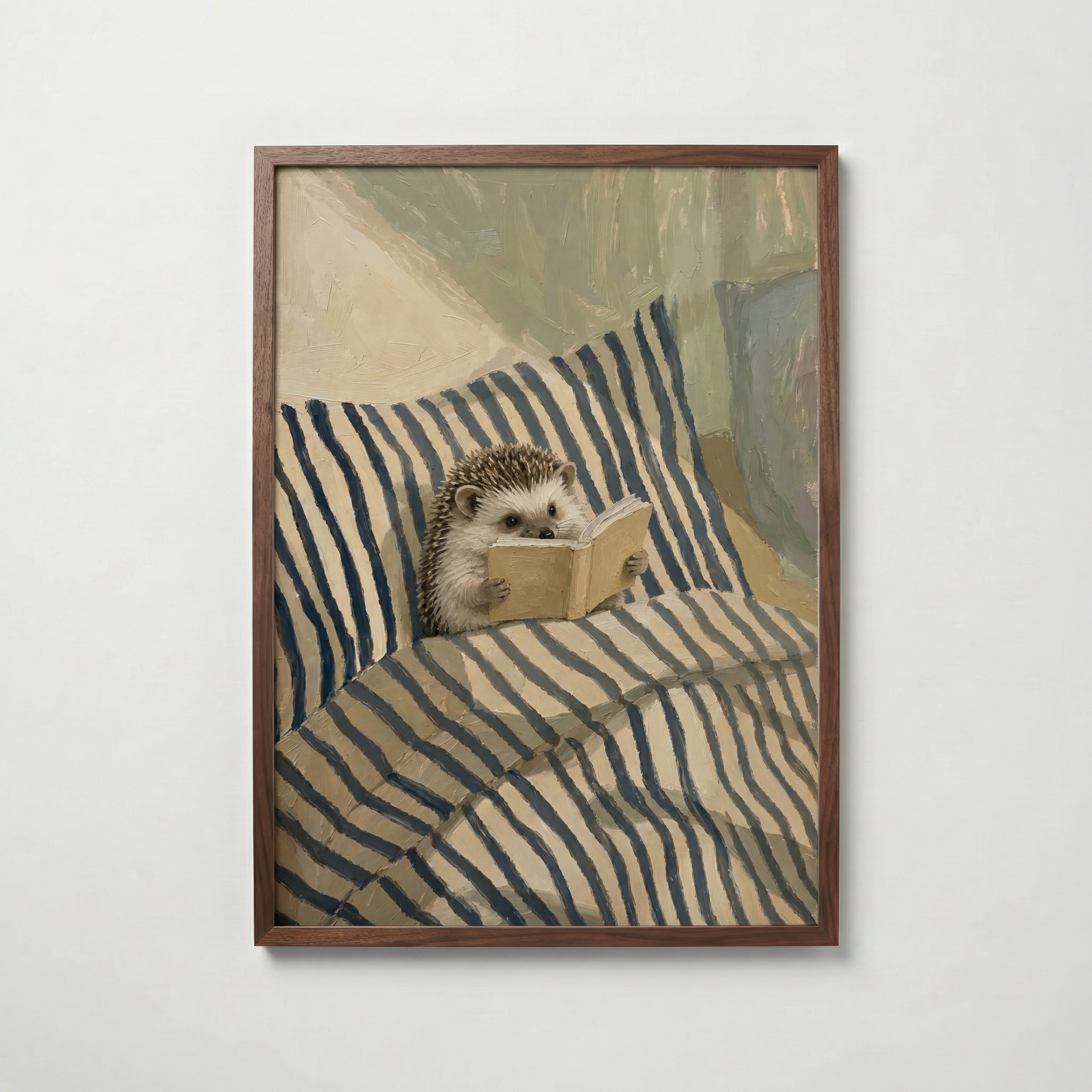 Reading Hedgehog Poster – valnötsram