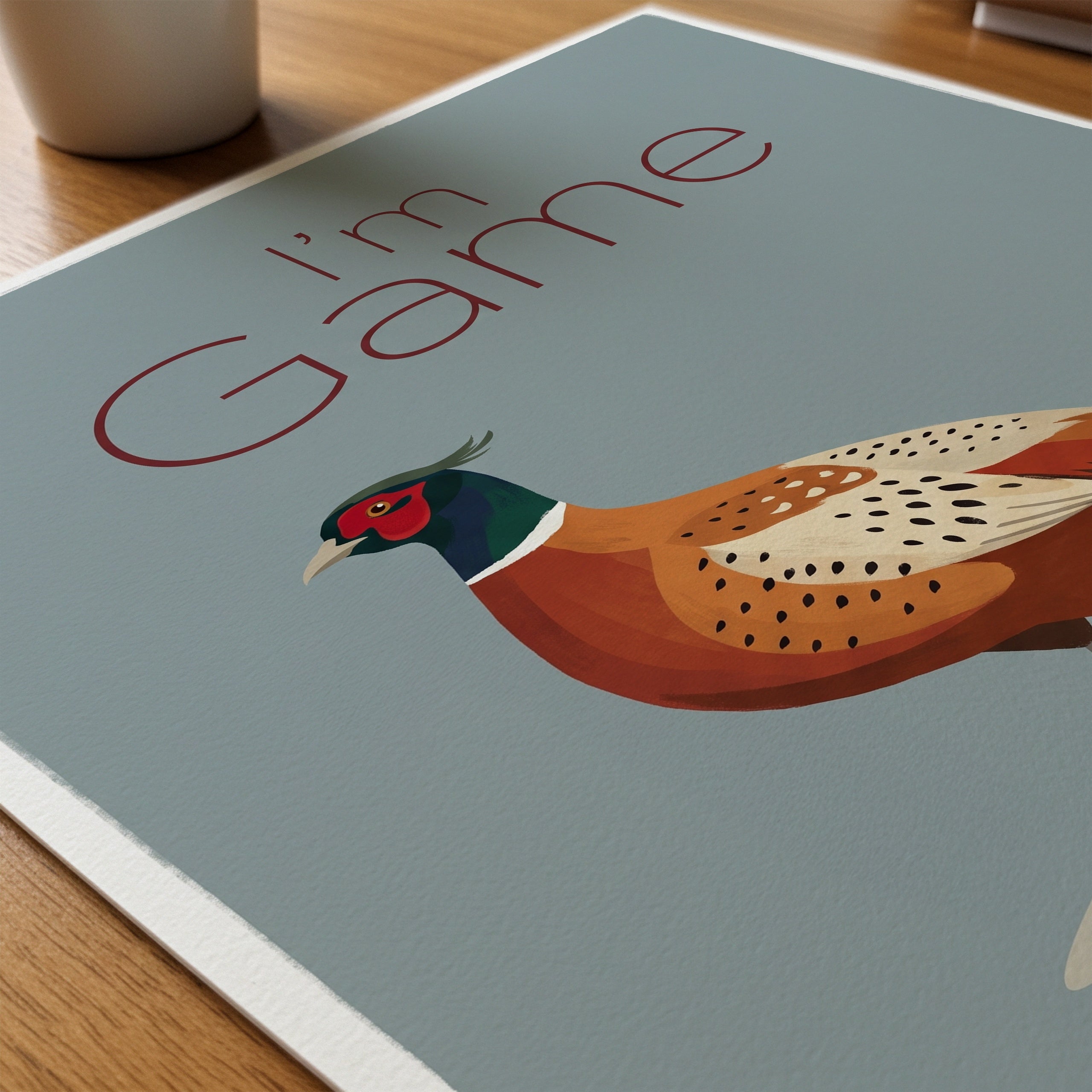 I'm Game Poster – närbild på papper