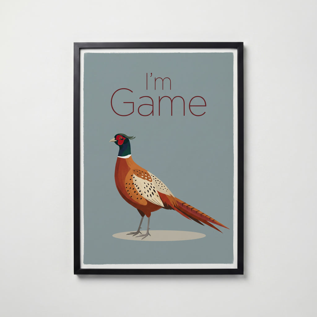 I'm Game Poster – svart ram