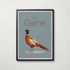 I'm Game Poster – svart ram