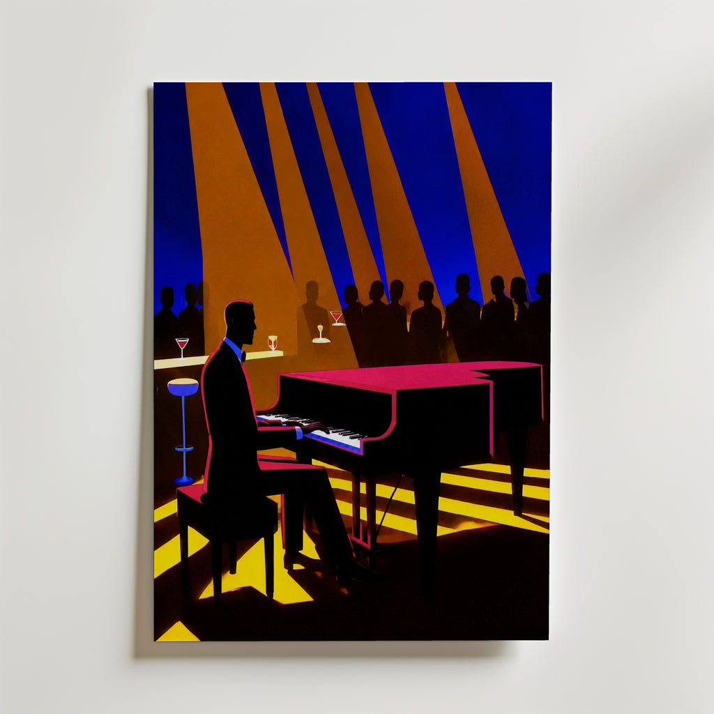 Calm and Collective Jazz Poster – canvas utan passepartout