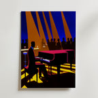 Calm and Collective Jazz Poster – canvas utan passepartout