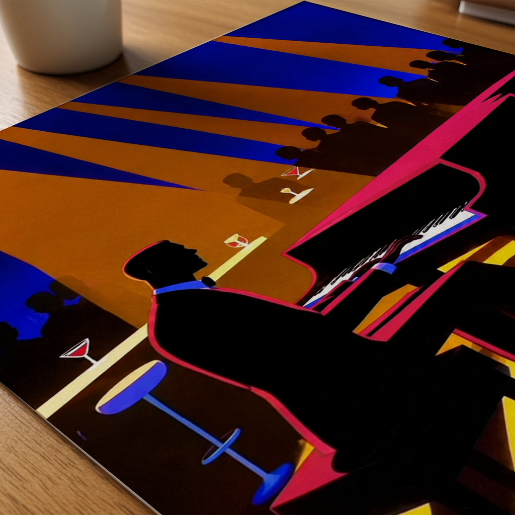 Calm and Collective Jazz Poster – närbild på papper