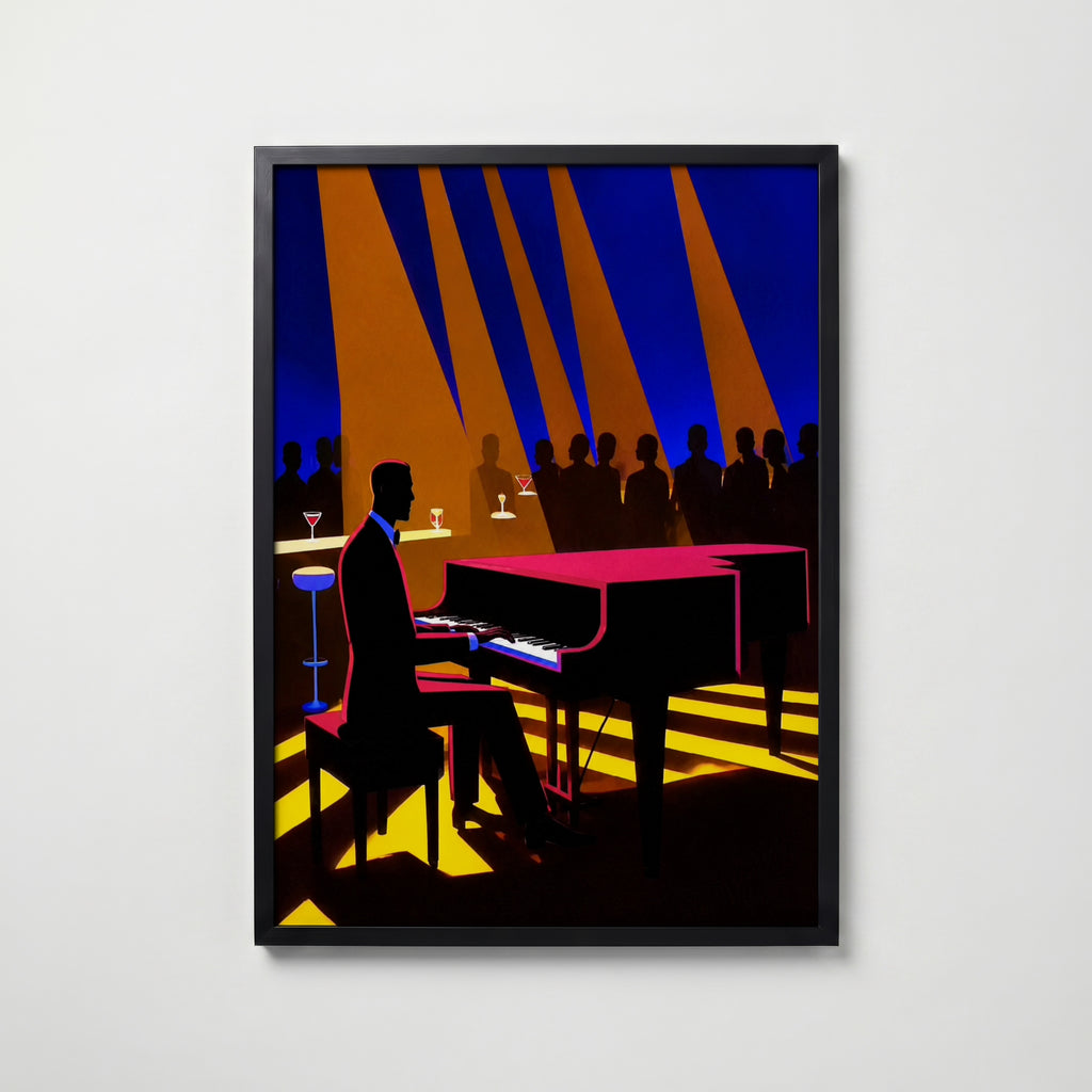 Calm and Collective Jazz Poster – svart ram