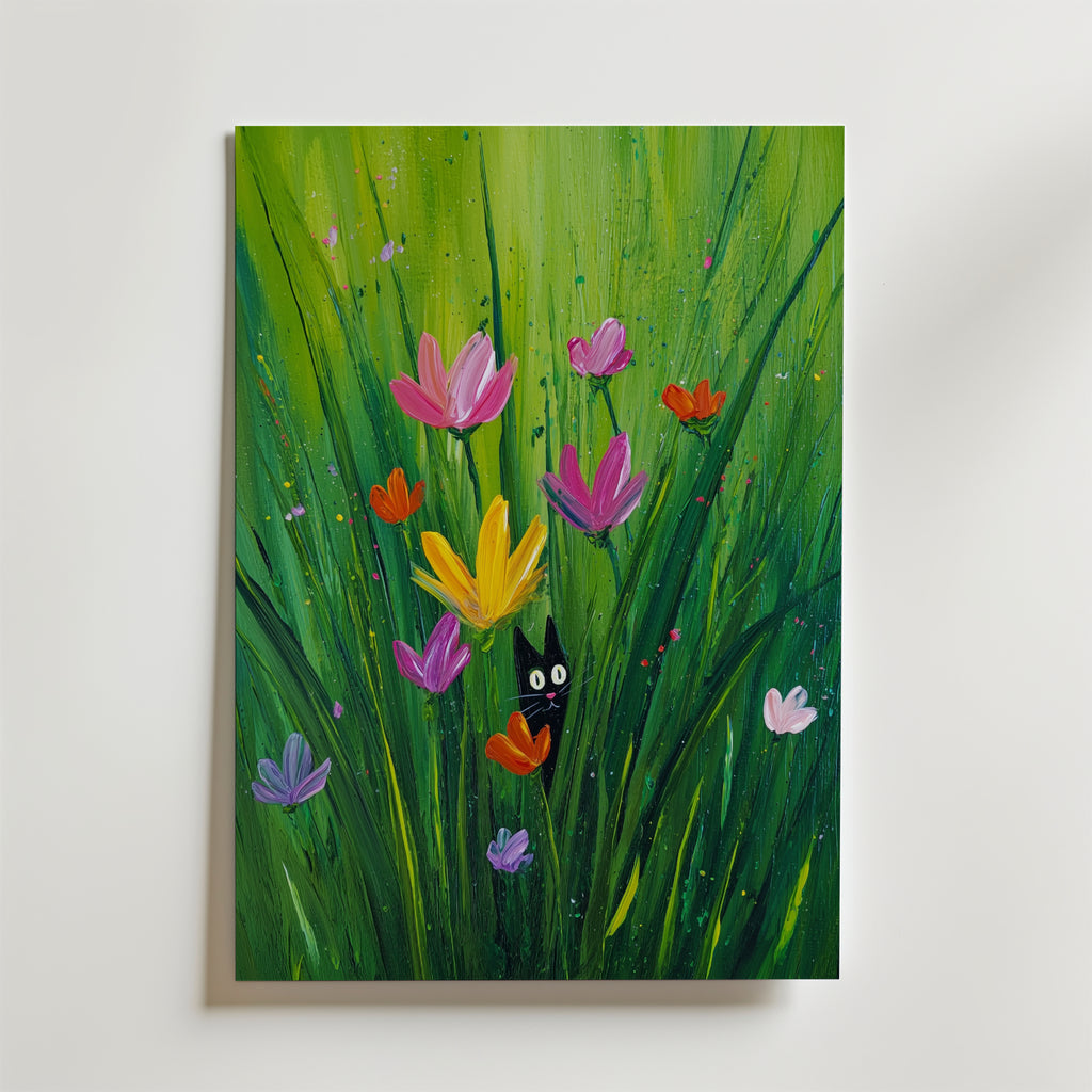 Hidden Garden Cat Poster
