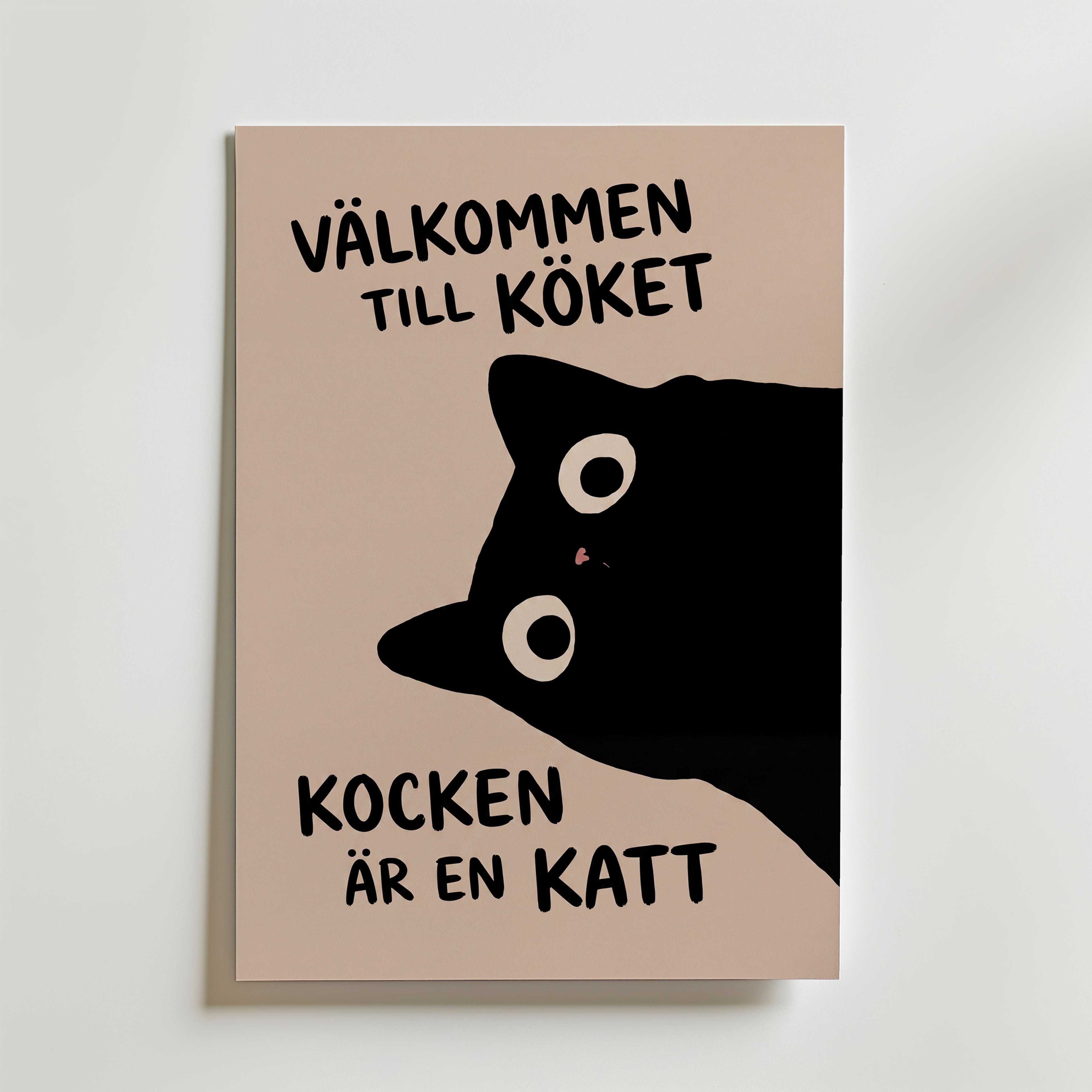 Kocken Är En Katt Poster – canvas utan passepartout