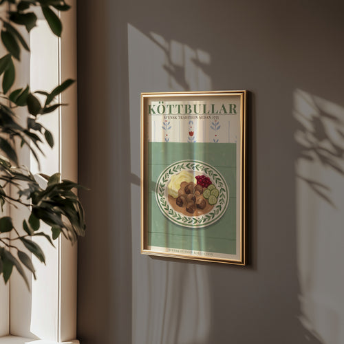 Kottbullar Poster i ram pa vagg i rum - Bozetto