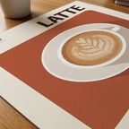 Caffè Latte Poster – närbild på papper