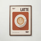 Caffè Latte Poster – valnötsram
