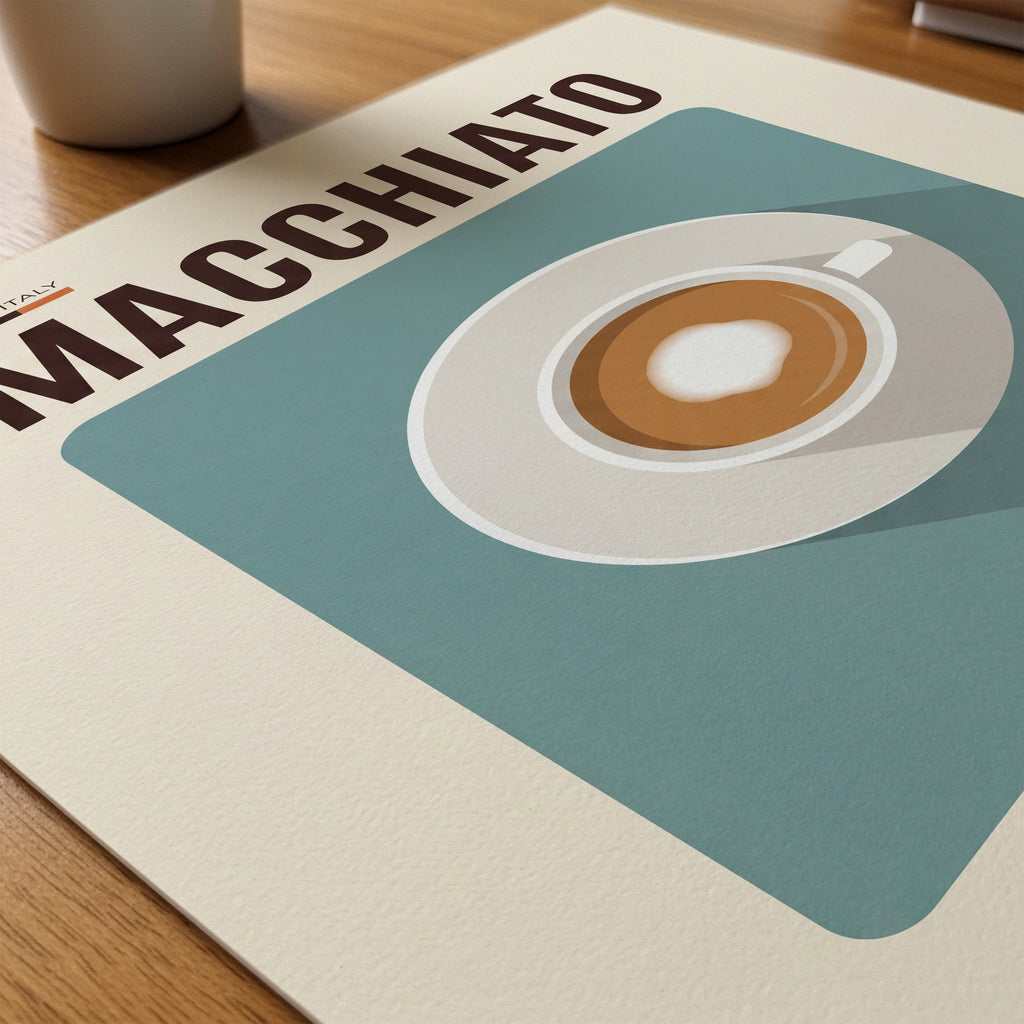 Caffè Macchiato Poster – närbild på papper