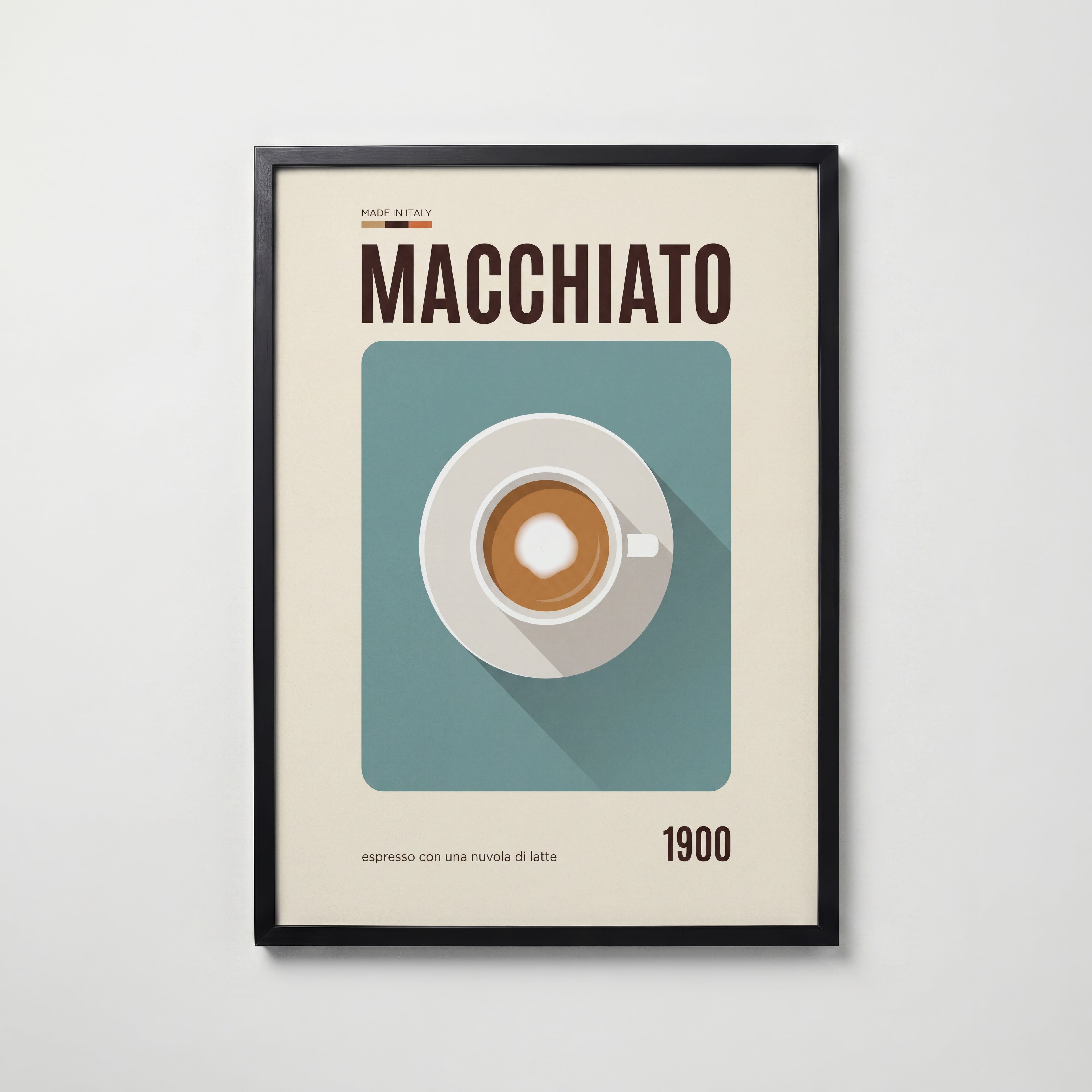 Caffè Macchiato Poster – svart ram