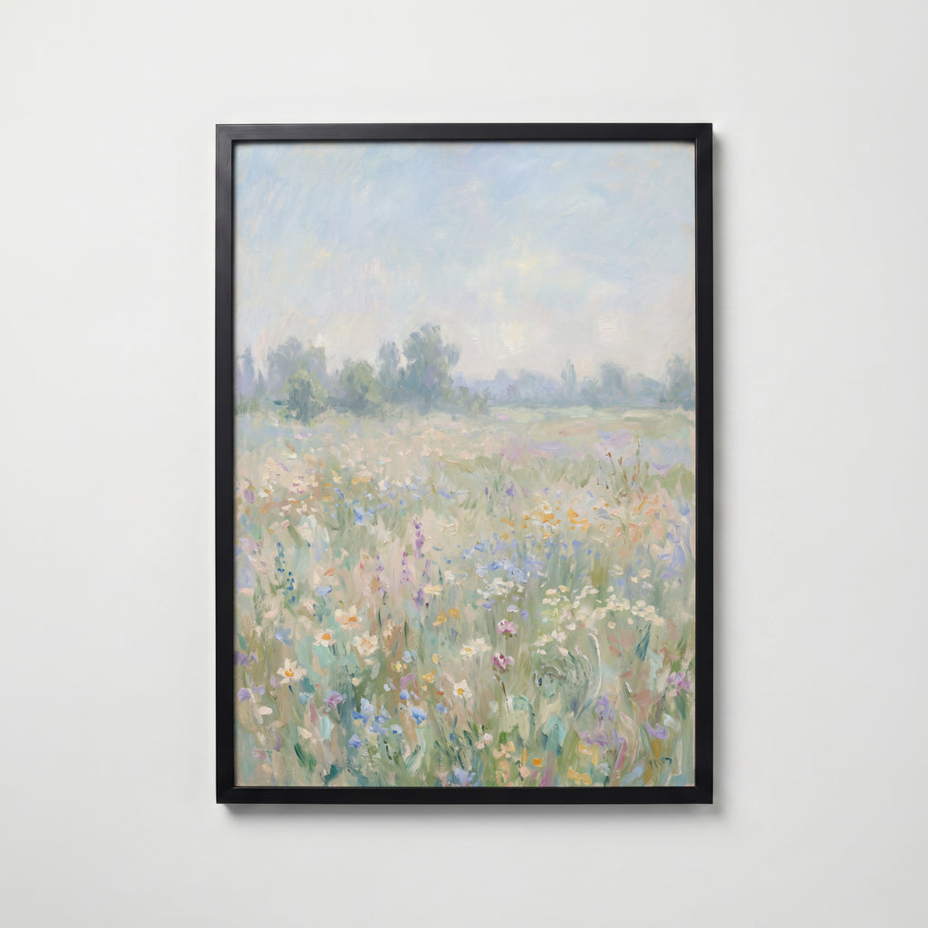 Summer Meadow Poster – svart ram