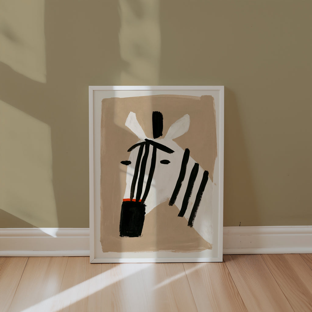 Minimal Zebra Poster – i rum 1