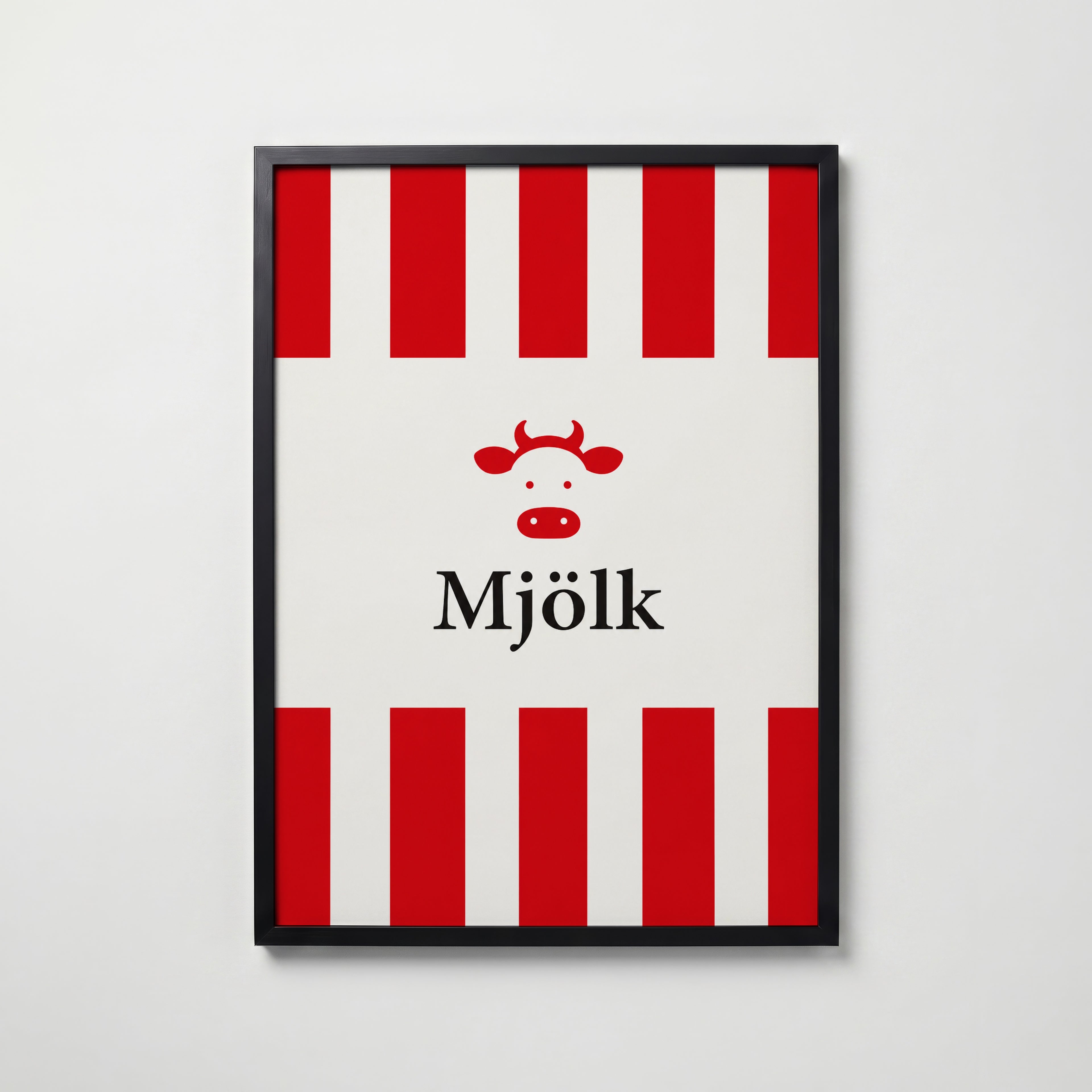 Mjölk Poster – svart ram