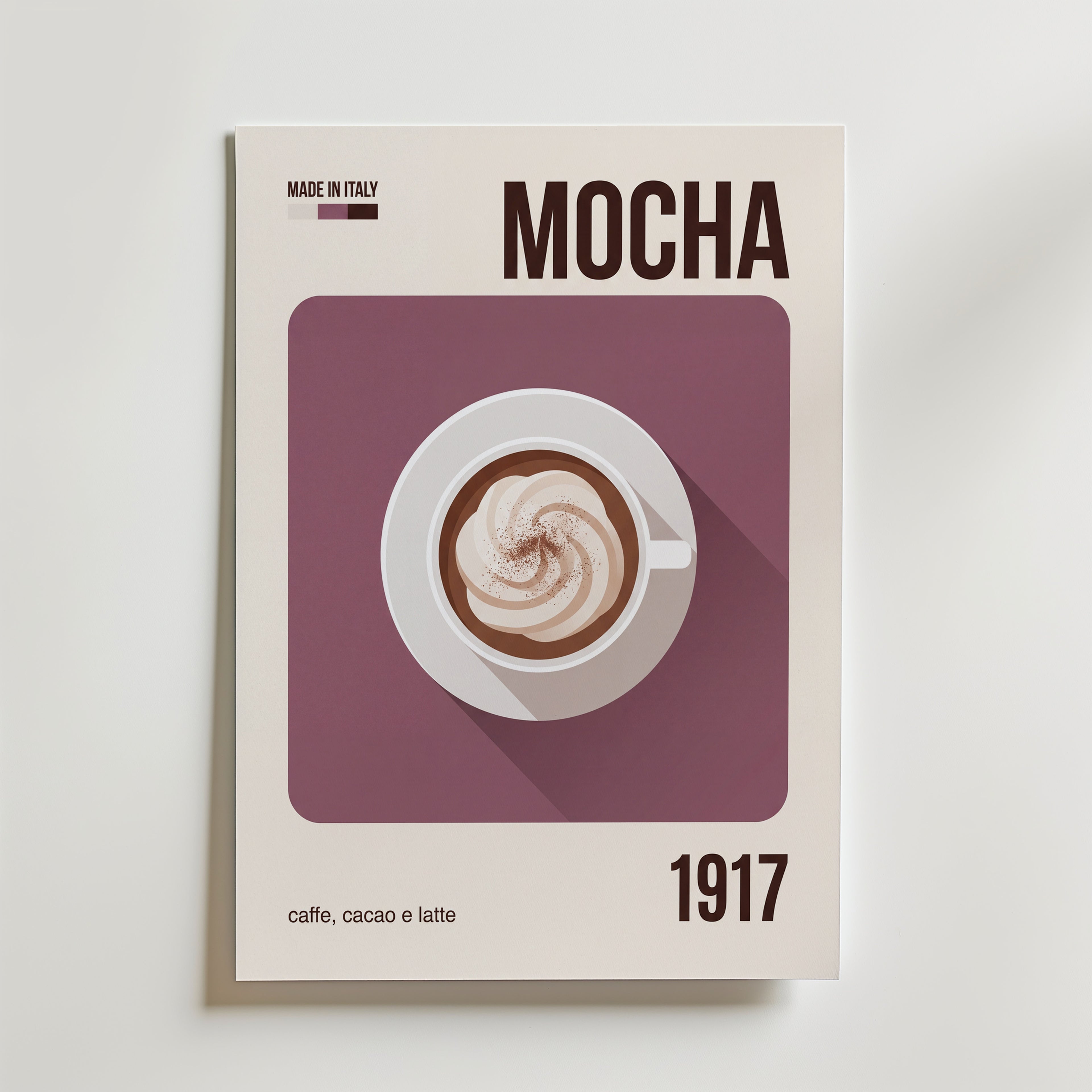 Mocha Poster – canvas utan passepartout