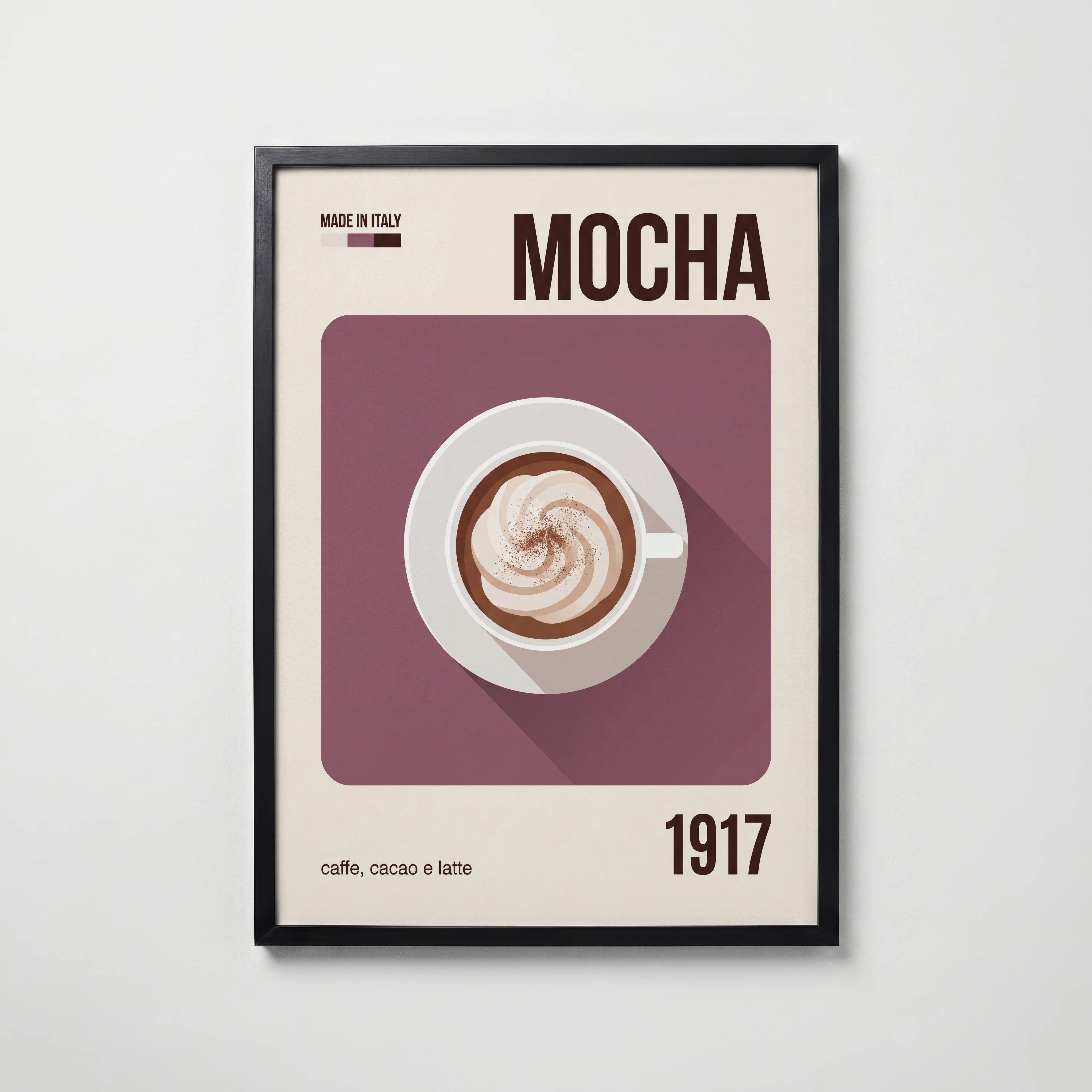 Mocha Poster – svart ram