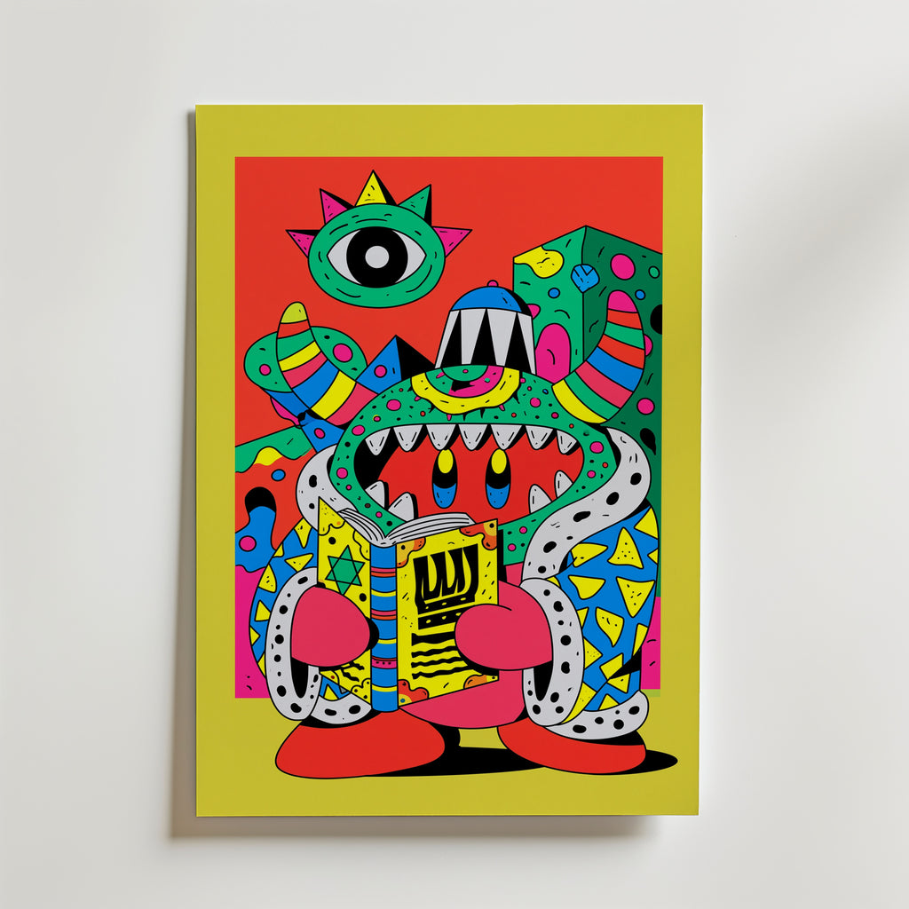 Monster Pop Poster – canvas utan passepartout