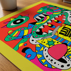 Monster Pop Poster – närbild på papper