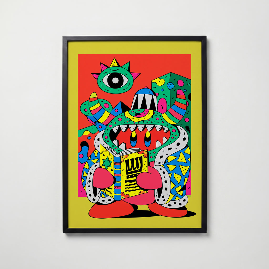 Monster Pop Poster – svart ram