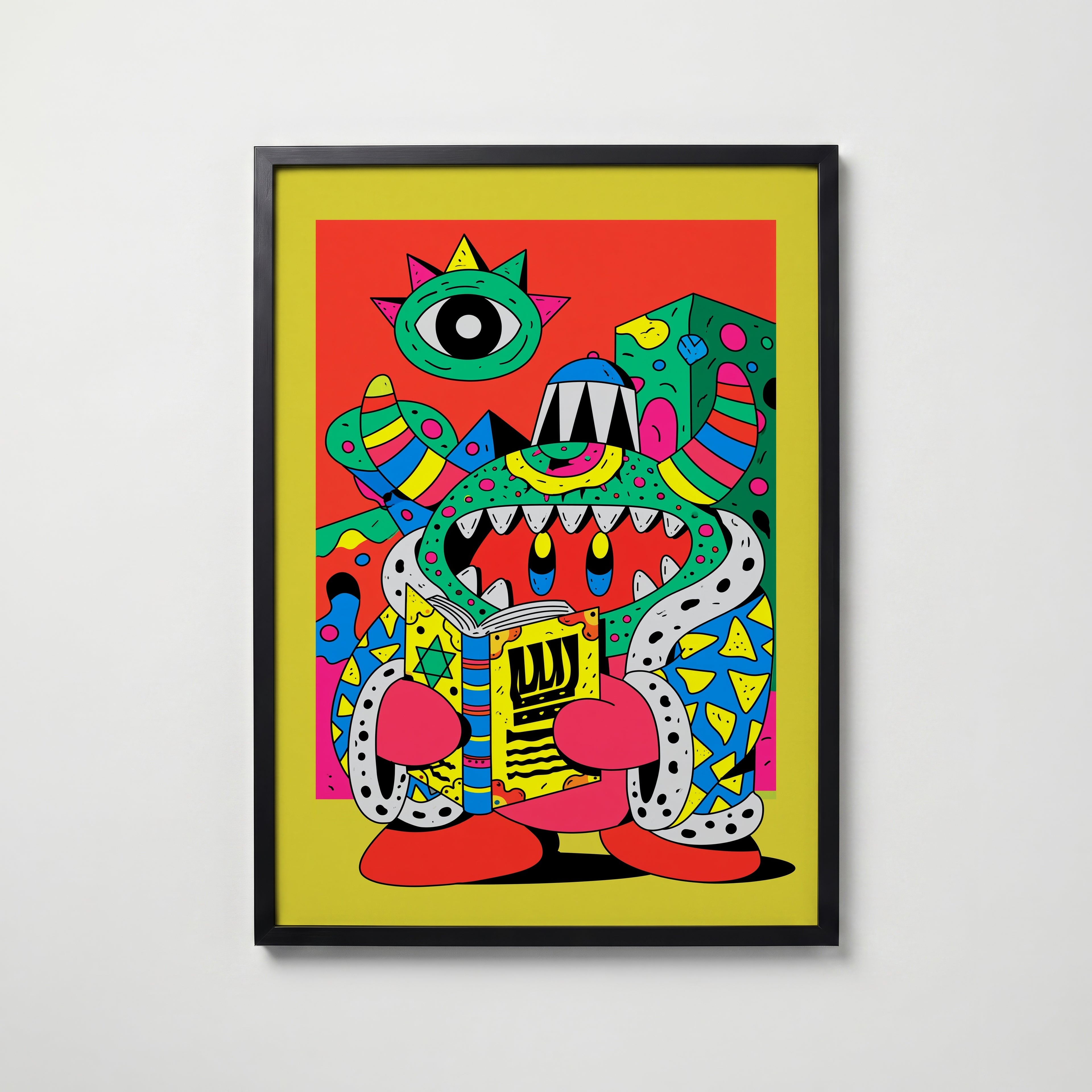 Monster Pop Poster – svart ram