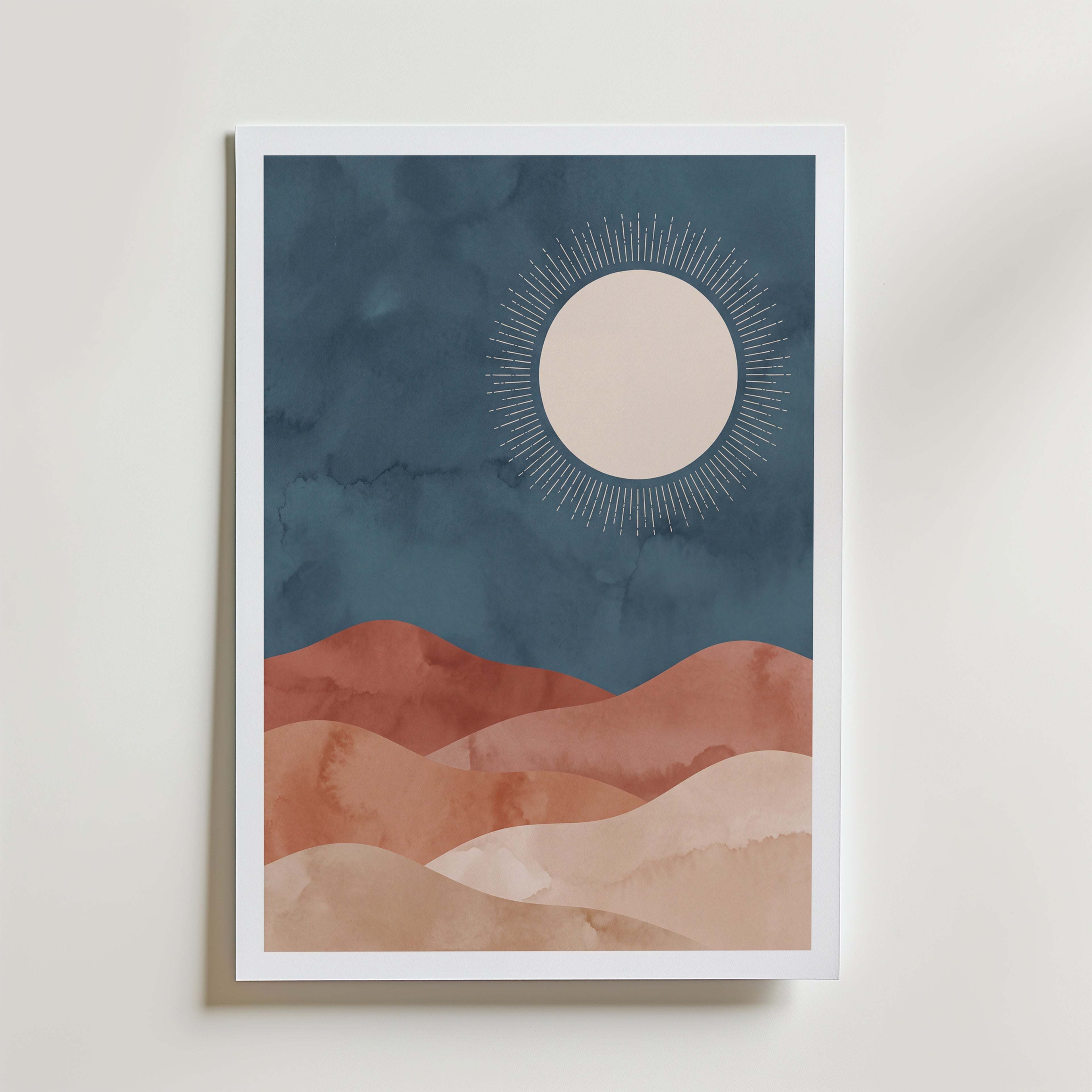 Desert Moon Poster – canvas utan passepartout