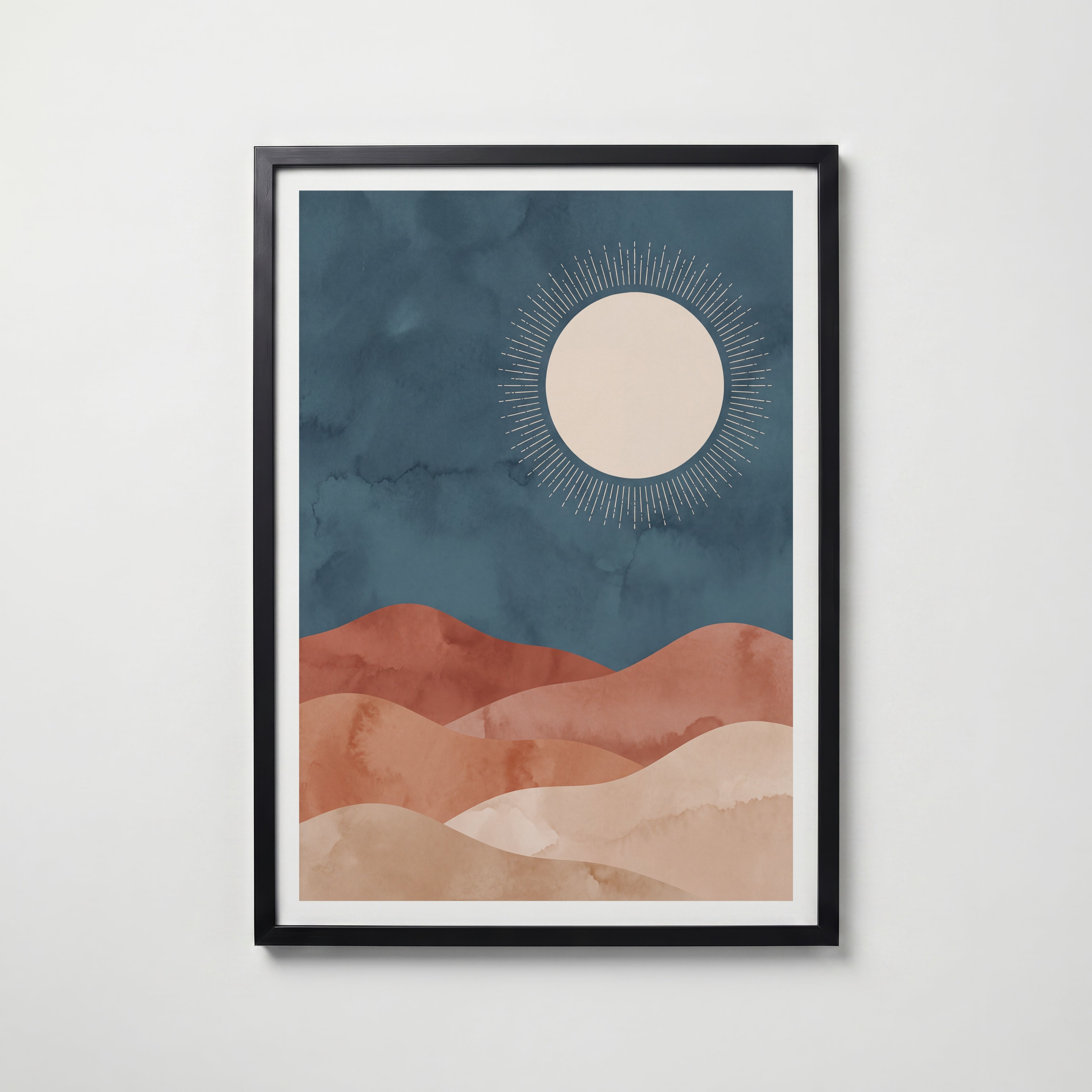Desert Moon Poster – svart ram
